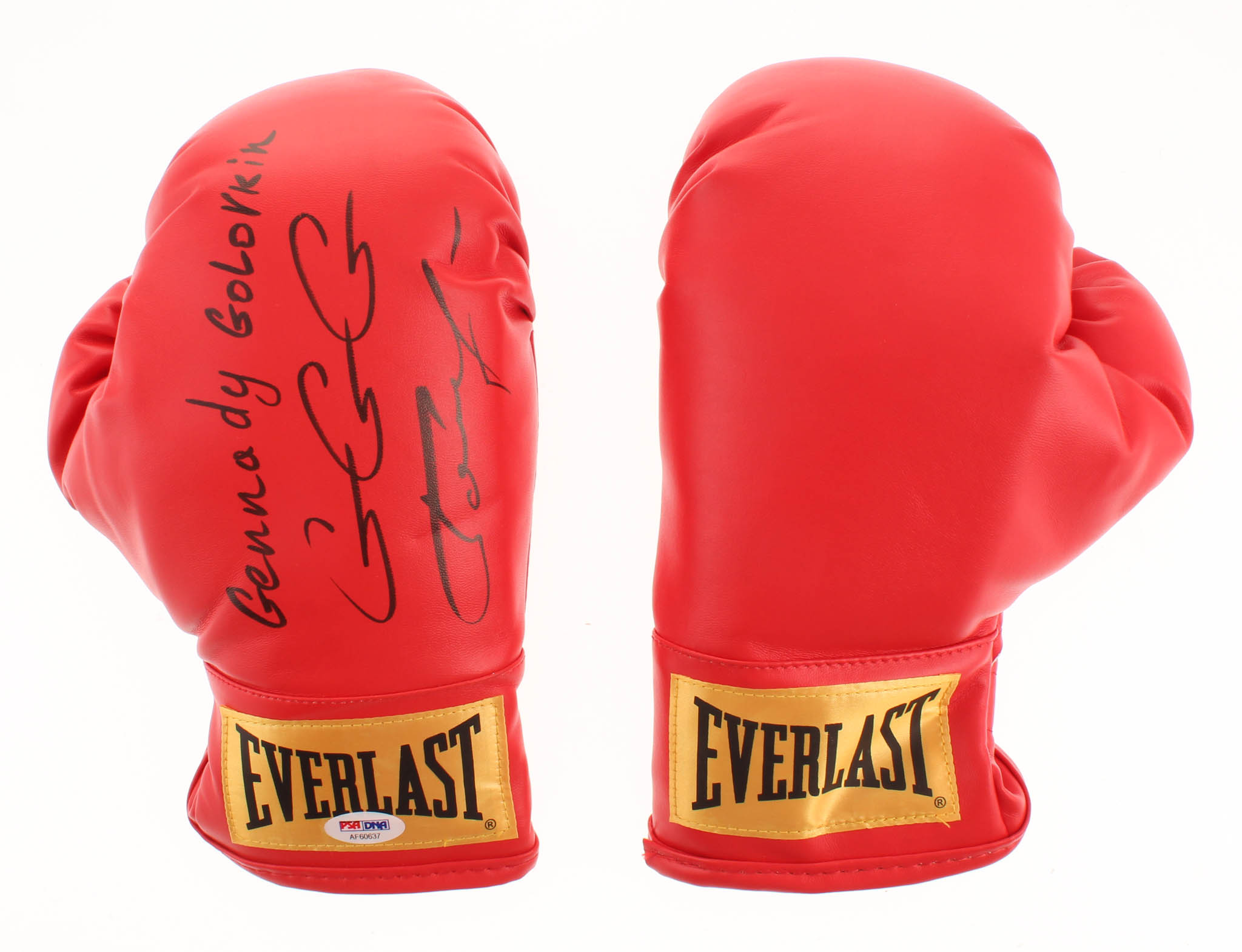 Gennady Golovkin Signed Everlast Boxing Glove Set Inscribed "GGG" with Display Case (PSA COA) at PristineAuction.com Gennady Golovkin Signed Everlast Boxing Glove Set Inscribed "GGG" with Display Case (PSA COA) at PristineAuction.com