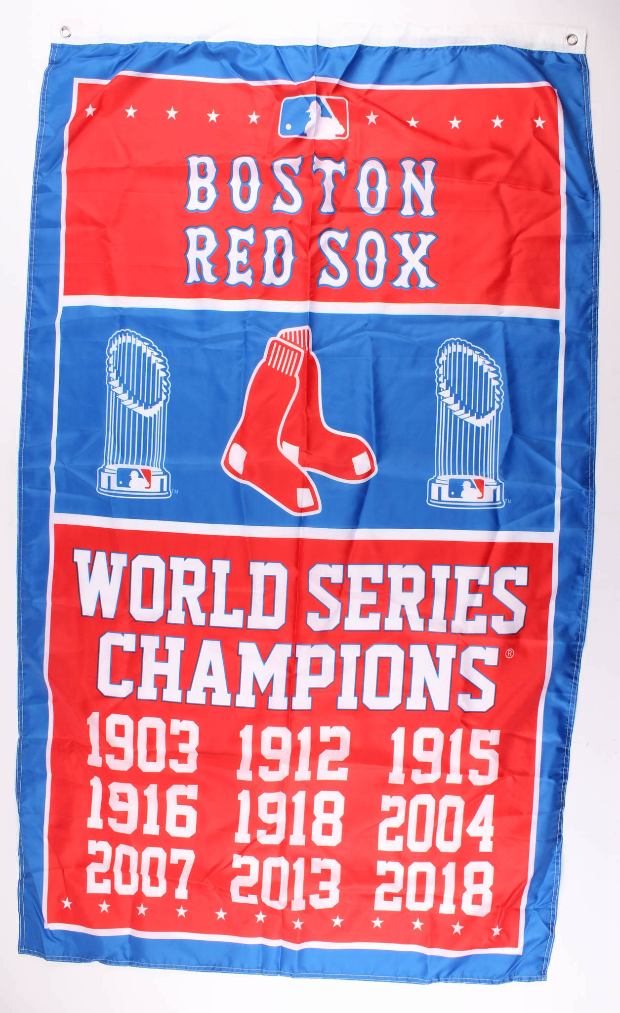 Boston Red Sox World Series Champions Logo 35x60 Flag at PristineAuction.com Boston Red Sox World Series Champions Logo 35x60 Flag at PristineAuction.com