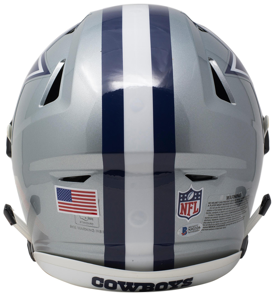 Ezekiel Elliott Signed Dallas Cowboys Full-Size Speed Helmet Inscribed "Feed Me!" (Beckett COA) at PristineAuction.com Ezekiel Elliott Signed Dallas Cowboys Full-Size Speed Helmet Inscribed "Feed Me!" (Beckett COA) at PristineAuction.com