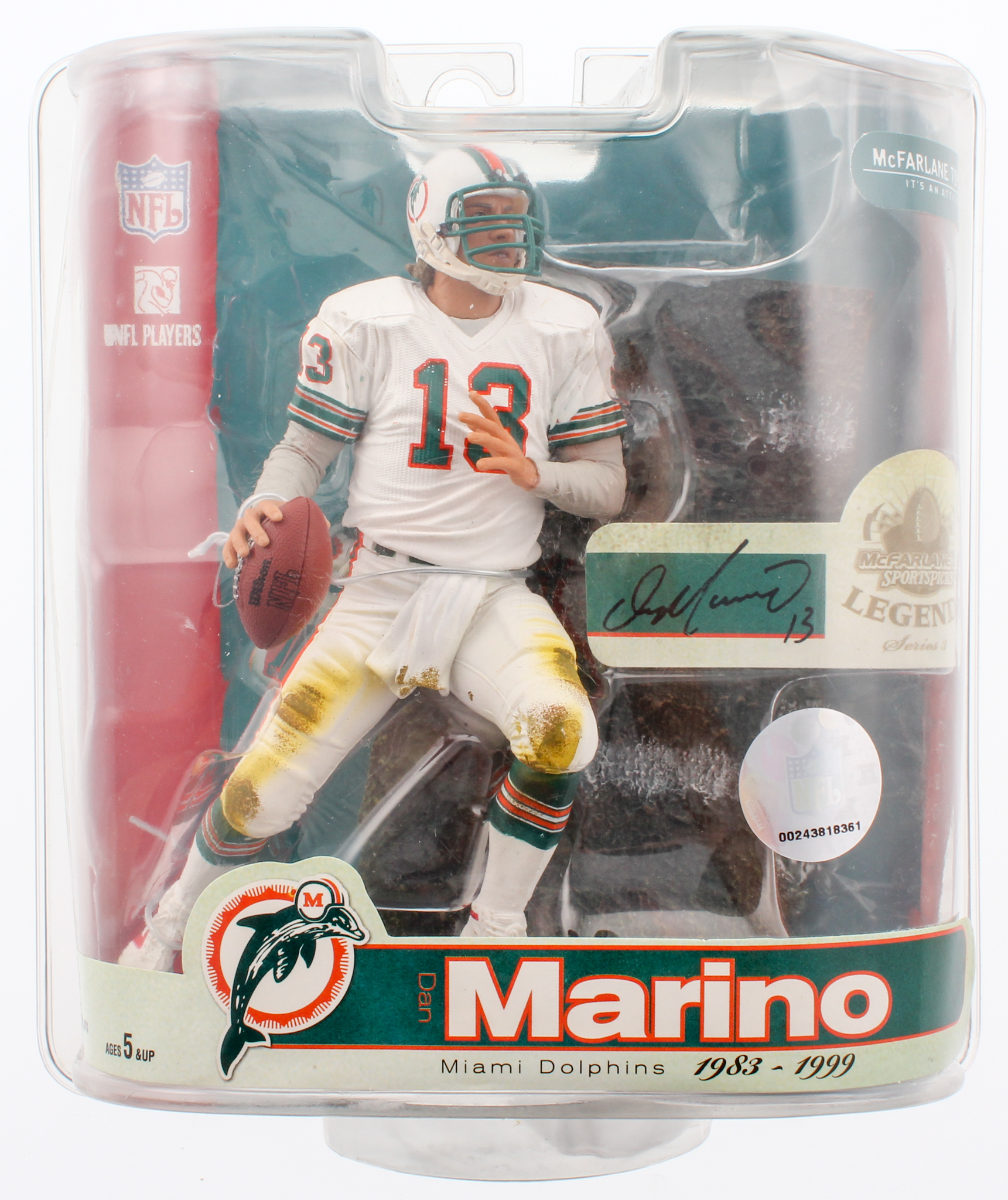 ダン・マリーノ(Daniel Marino,)のフィギュア アメフト Dan Marino Miami Dolphins McFarlane NFL Legends Series 3