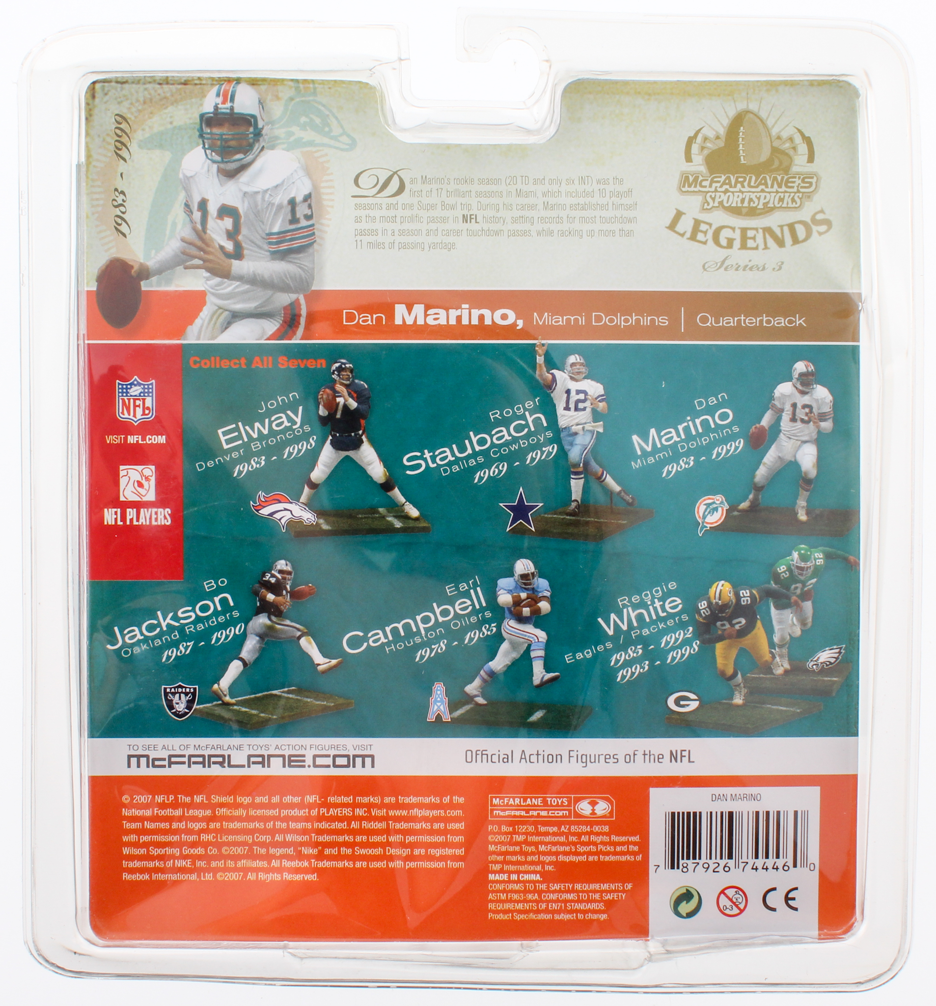 Dan Marino Miami Dolphins McFarlane NFL Legends Series 3