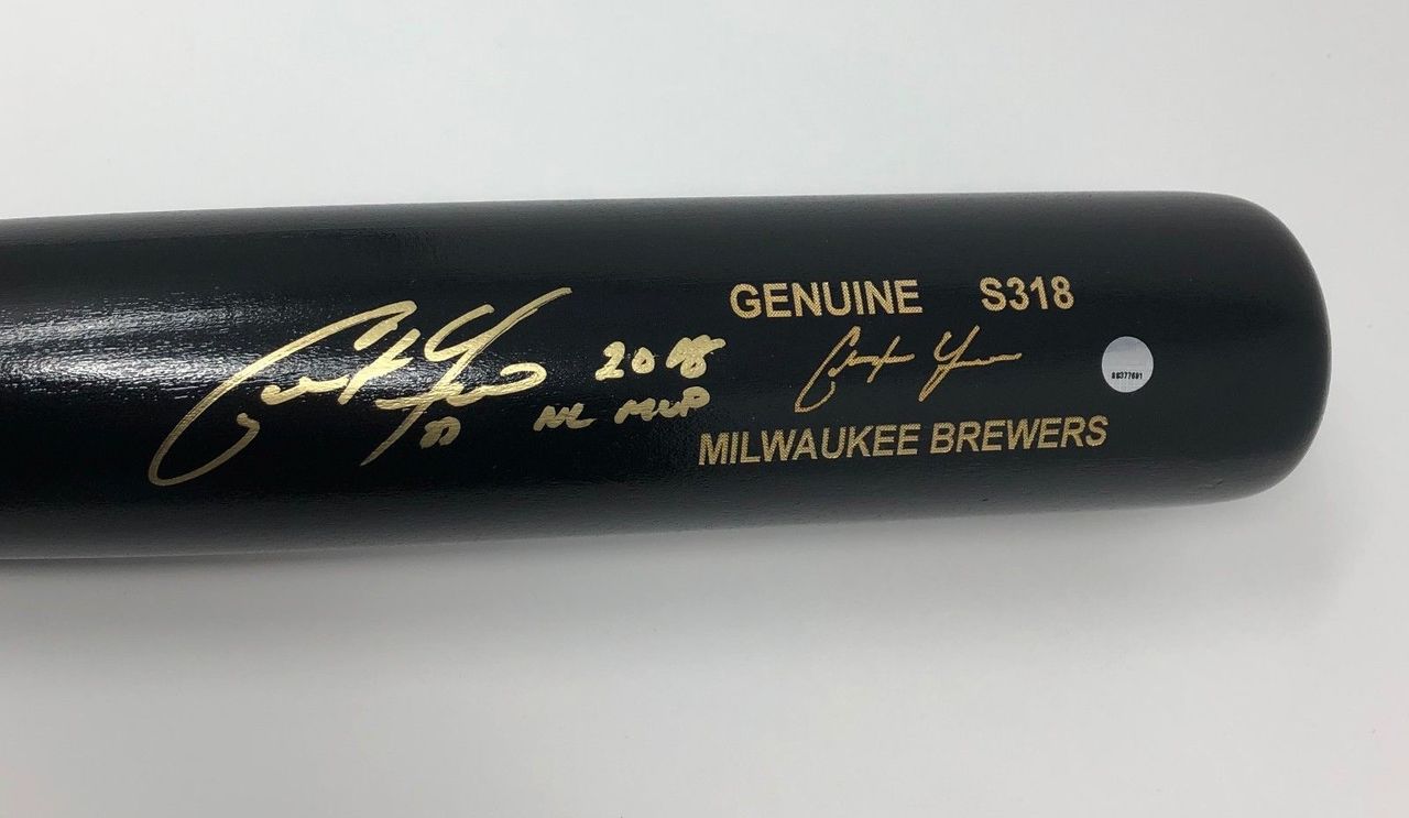 Christian Yelich Signed Louisville Slugger Player Model S318 Baseball Bat Inscribed "2018 NL MVP" (Steiner) at PristineAuction.com Christian Yelich Signed Louisville Slugger Player Model S318 Baseball Bat Inscribed "2018 NL MVP" (Steiner) at PristineAuction.com