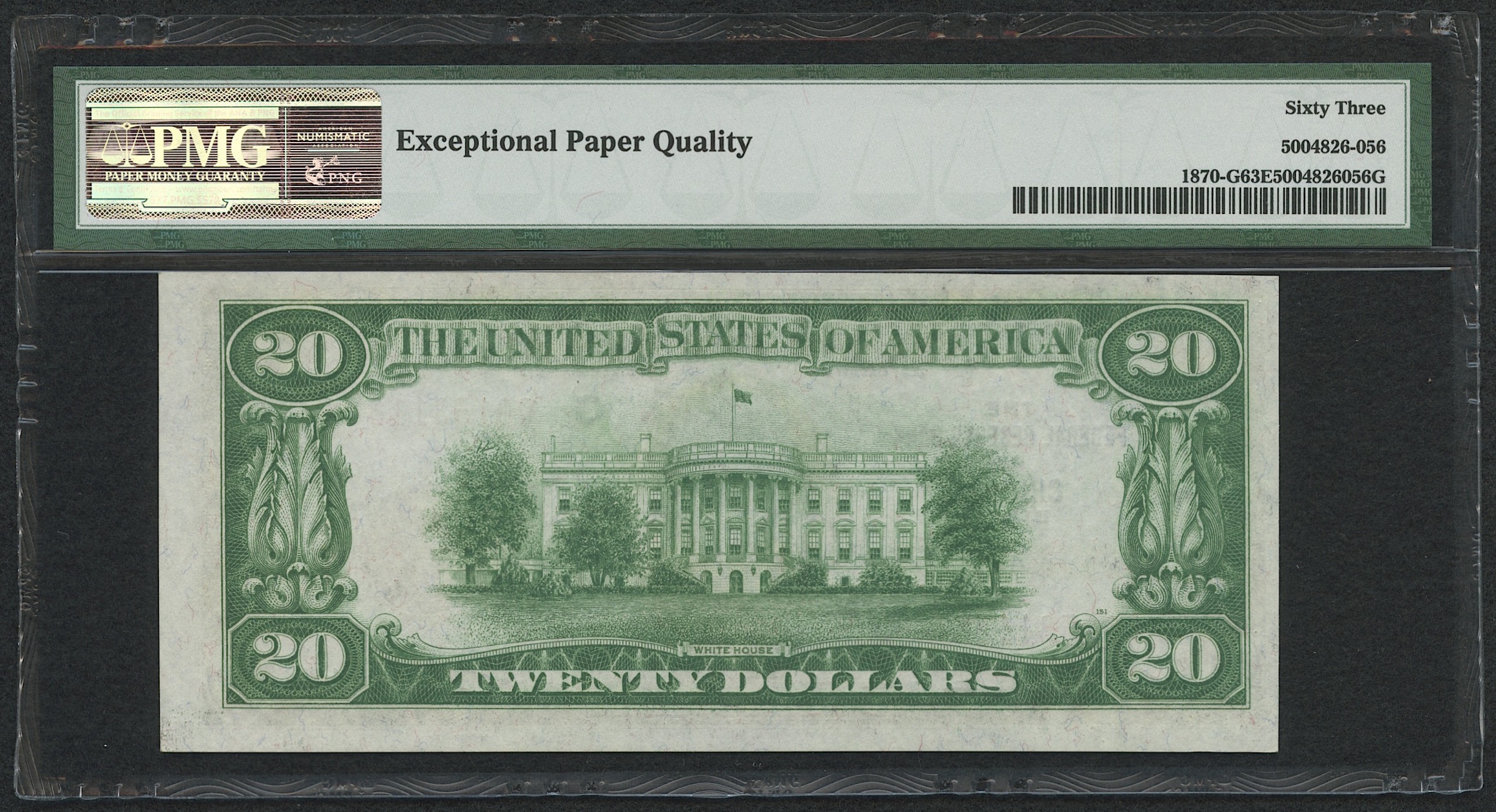 1929 $20 Twenty Dollars U.S. National Currency Bank Note - The Federal Reserve Bank of Chicago, Illinois (PMG 63) (EPQ) at PristineAuction.com 1929 $20 Twenty Dollars U.S. National Currency Bank Note - The Federal Reserve Bank of Chicago, Illinois (PMG 63) (EPQ) at PristineAuction.com