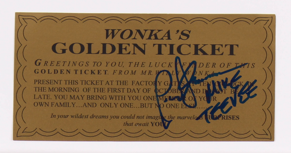 Lot of (2) Signed "Charlie and the Chocolate Factory" Items with (1