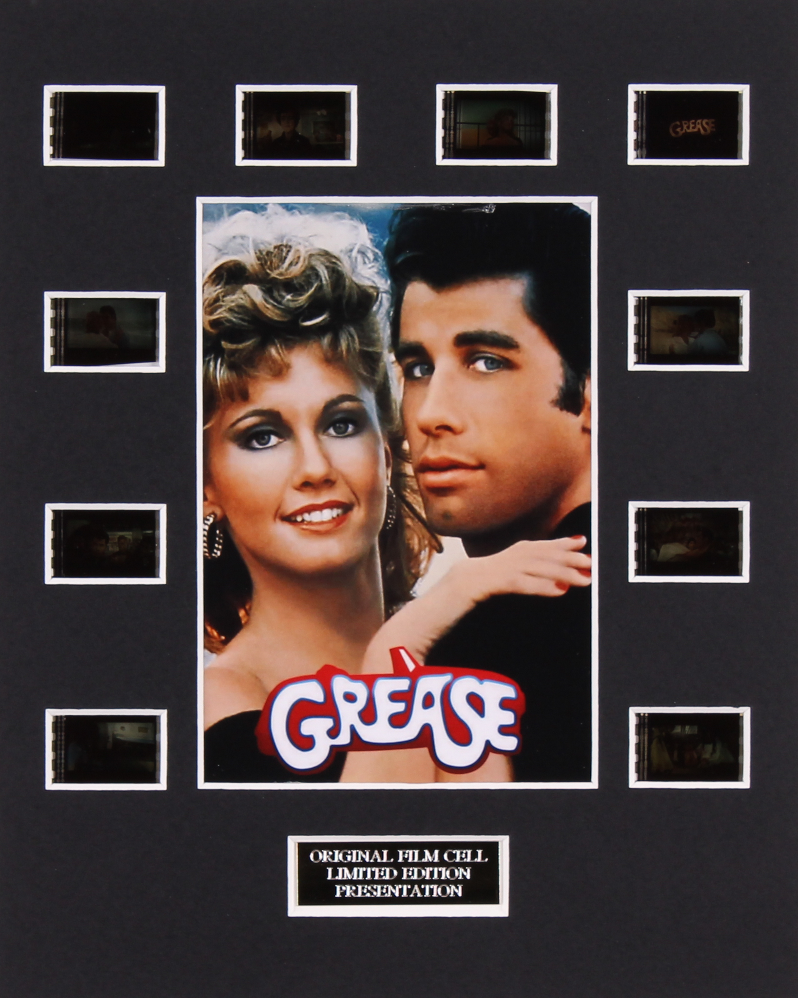 "Grease" LE 8x10 Custom Matted Original Film / Movie Cell Display at PristineAuction.com "Grease" LE 8x10 Custom Matted Original Film / Movie Cell Display at PristineAuction.com