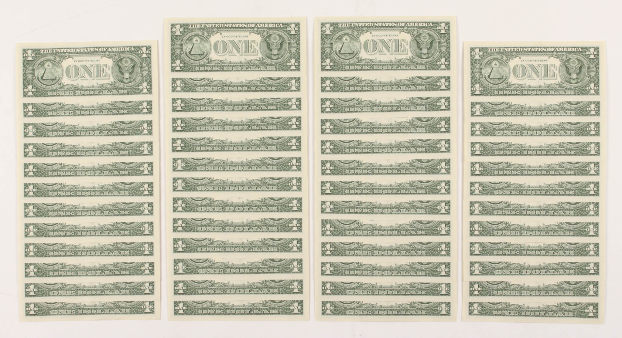 Lot of (50) 2013 Green Seal $1 One Dollar Bills with Consecutive Serial Numbers at PristineAuction.com Lot of (50) 2013 Green Seal $1 One Dollar Bills with Consecutive Serial Numbers at PristineAuction.com