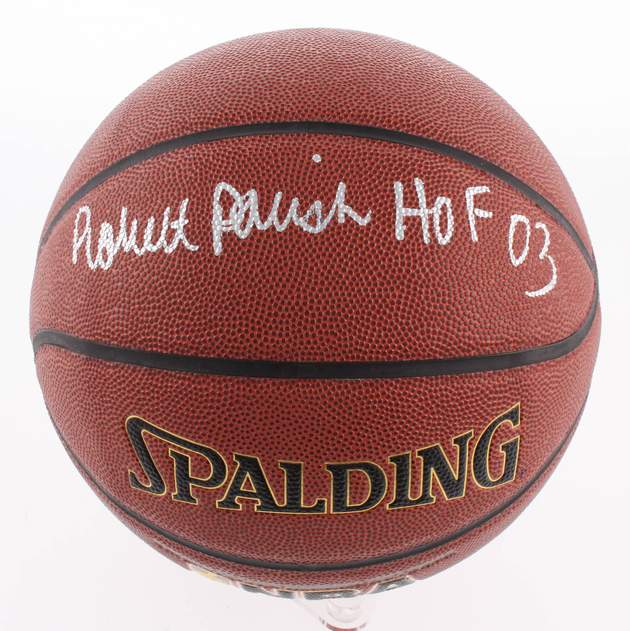 Robert Parish Signed NBA Basketball Inscribed "HOF 03" (Schwartz COA) at PristineAuction.com Robert Parish Signed NBA Basketball Inscribed "HOF 03" (Schwartz COA) at PristineAuction.com