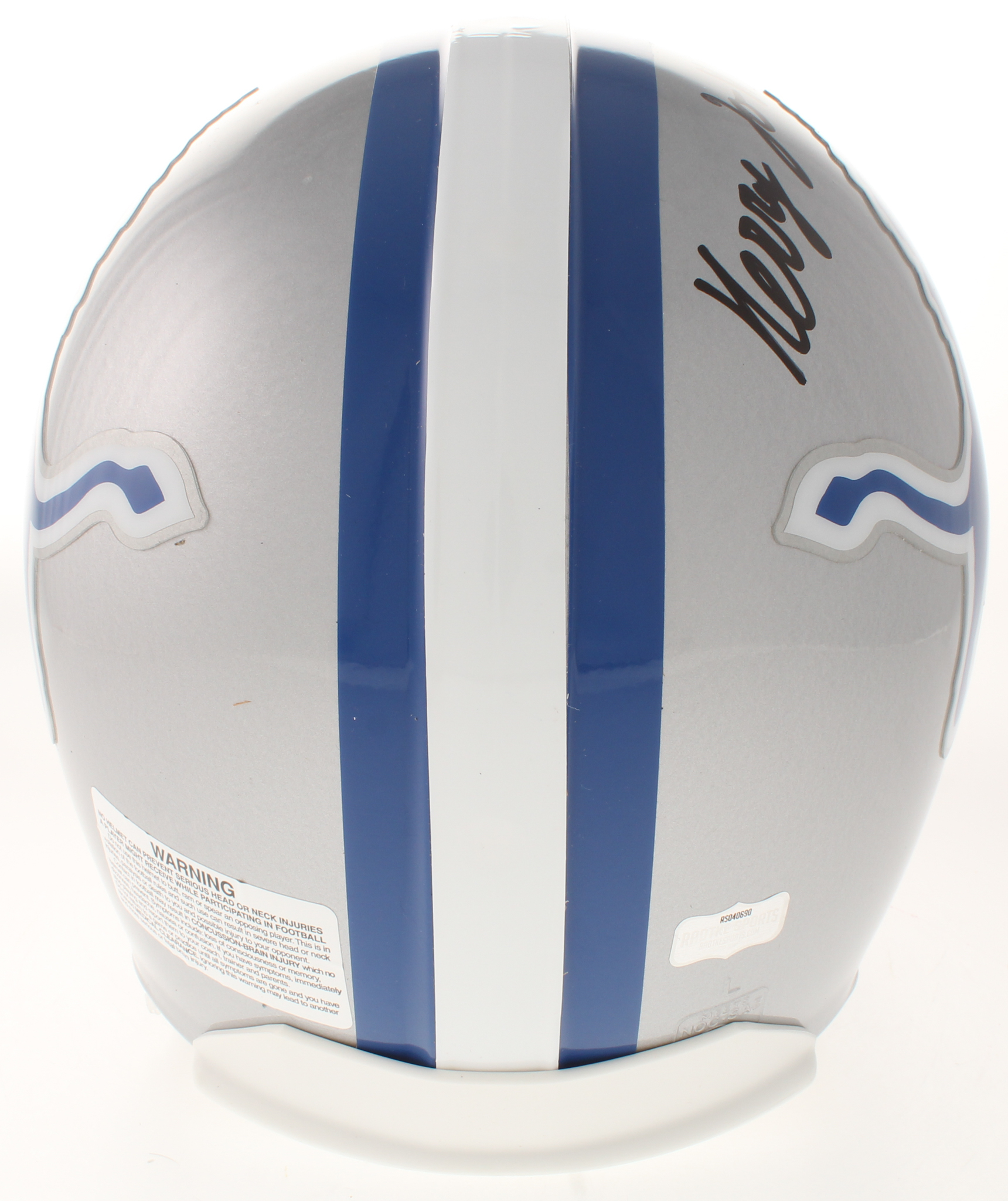 Kerryon Johnson Signed Lions Full-Size Authentic On-Field Throwback Helmet (Radtke COA) at PristineAuction.com Kerryon Johnson Signed Lions Full-Size Authentic On-Field Throwback Helmet (Radtke COA) at PristineAuction.com