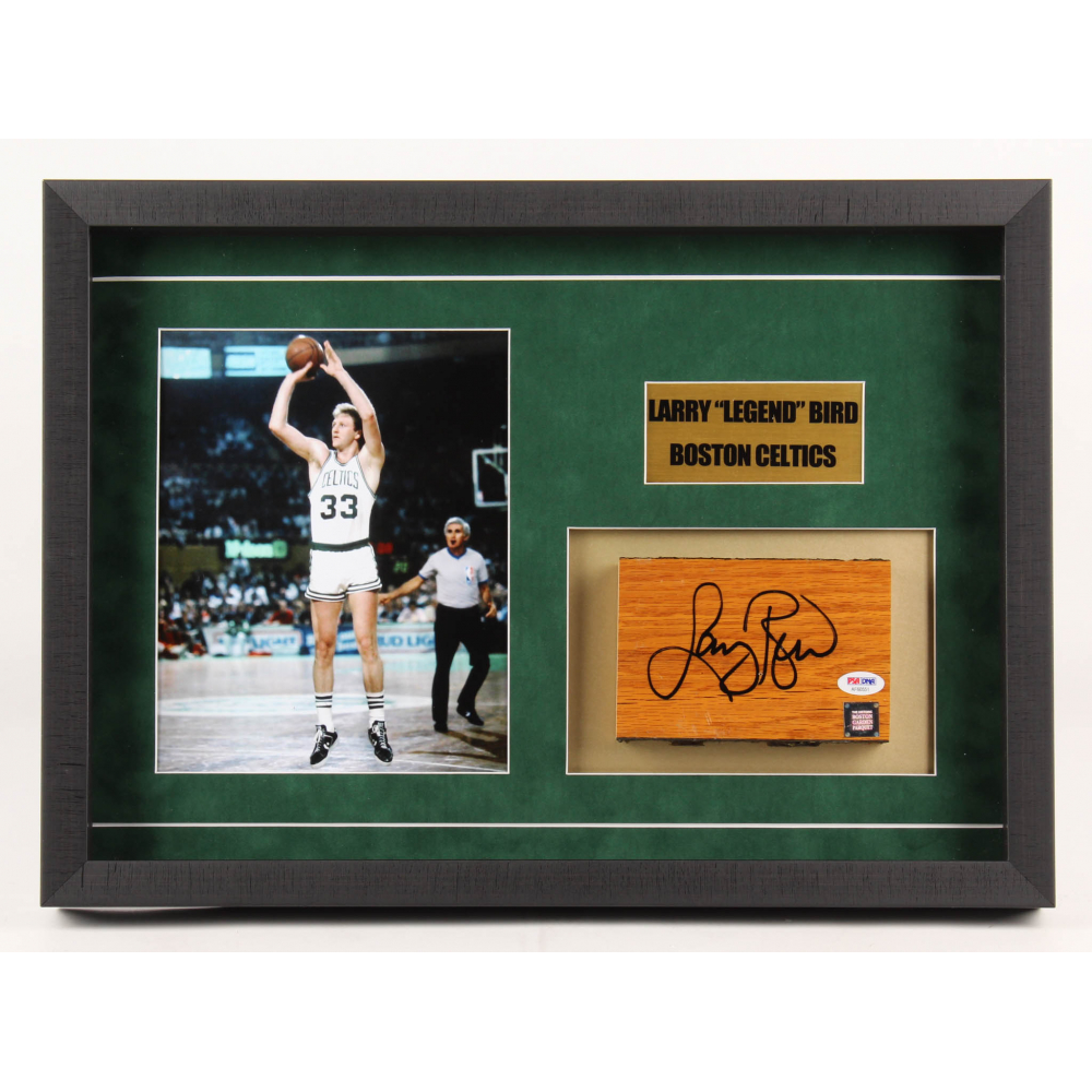 Larry Bird Signed Boston Celtics Boston Garden Parquet Floor
