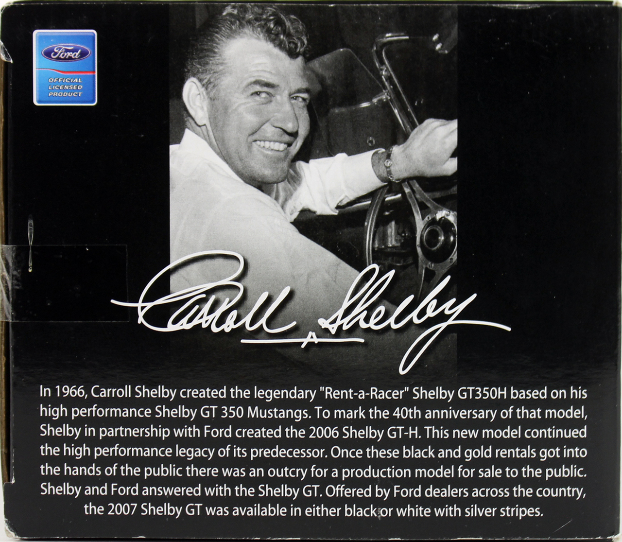 Carroll Shelby Signed 2008 Shelby GT 1:18 Die-Cast Car (Beckett COA) at PristineAuction.com Carroll Shelby Signed 2008 Shelby GT 1:18 Die-Cast Car (Beckett COA) at PristineAuction.com