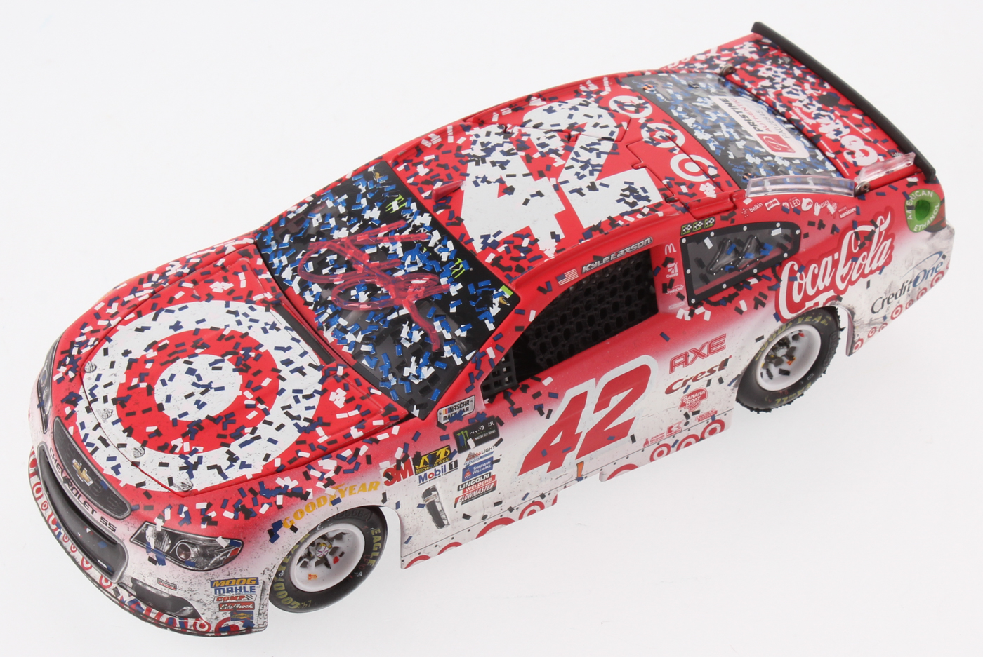 Kyle Larson Signed NASCAR #42 2017 Target Michigan Fall Win - 1:24 Premium Action Diecast Car (PA COA) at PristineAuction.com Kyle Larson Signed NASCAR #42 2017 Target Michigan Fall Win - 1:24 Premium Action Diecast Car (PA COA) at PristineAuction.com