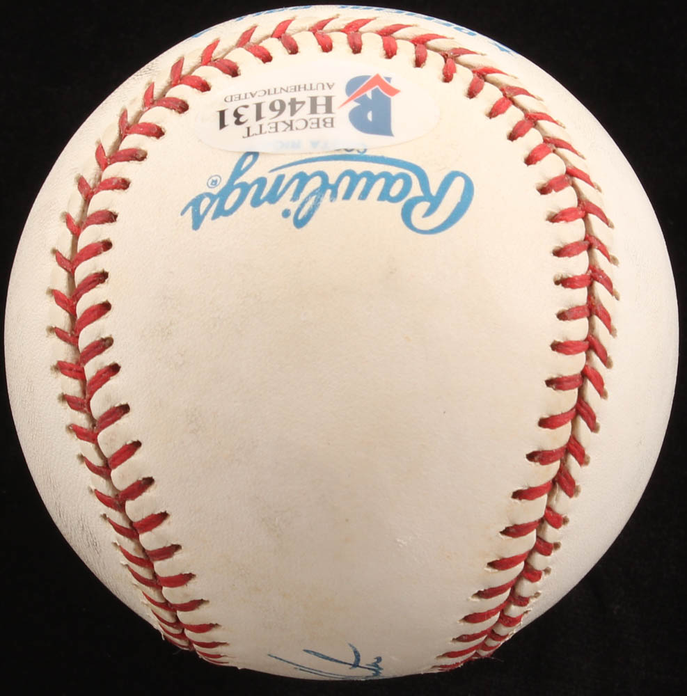 Jim "Catfish" Hunter Signed OAL Baseball (Beckett COA) at PristineAuction.com Jim "Catfish" Hunter Signed OAL Baseball (Beckett COA) at PristineAuction.com