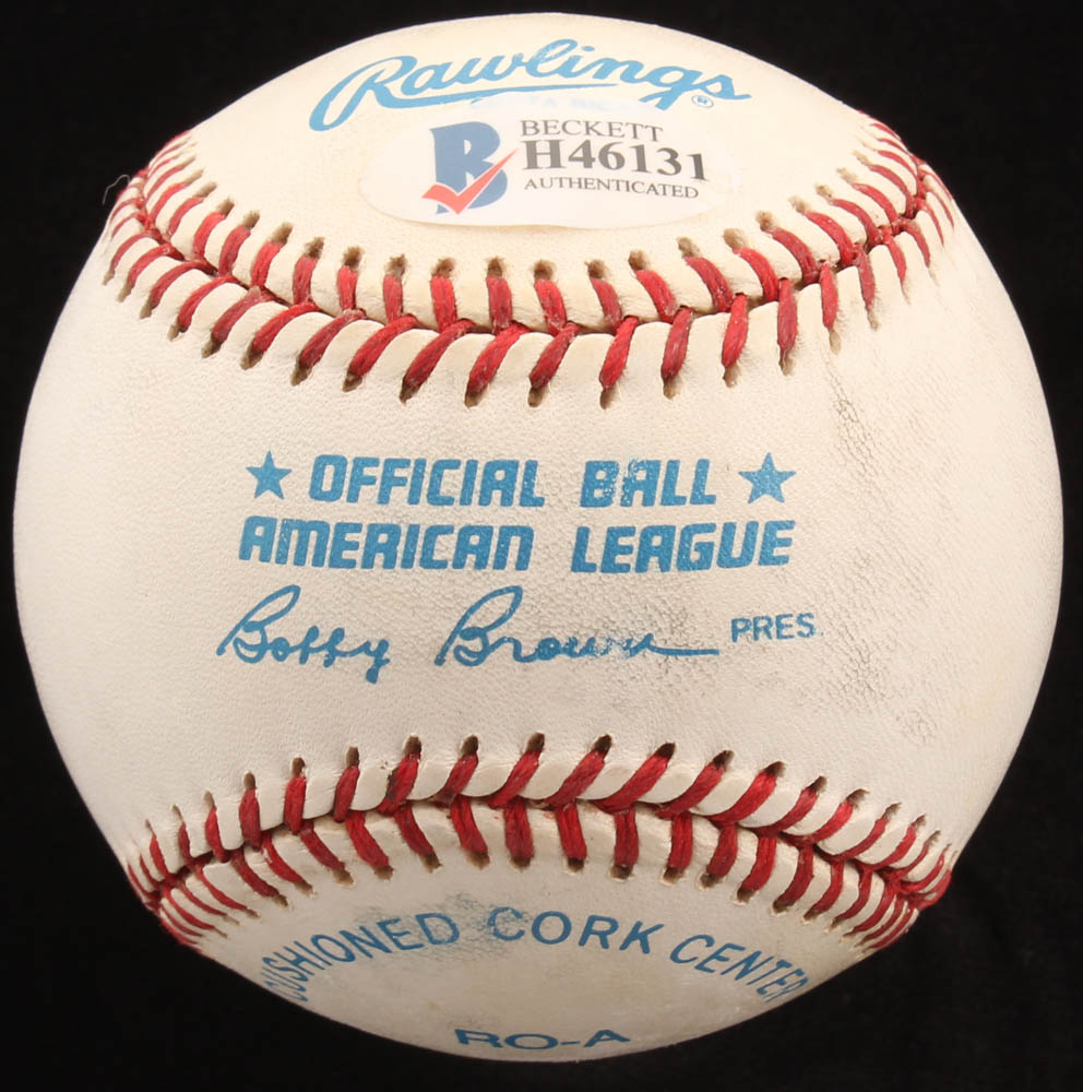 Jim "Catfish" Hunter Signed OAL Baseball (Beckett COA) at PristineAuction.com Jim "Catfish" Hunter Signed OAL Baseball (Beckett COA) at PristineAuction.com