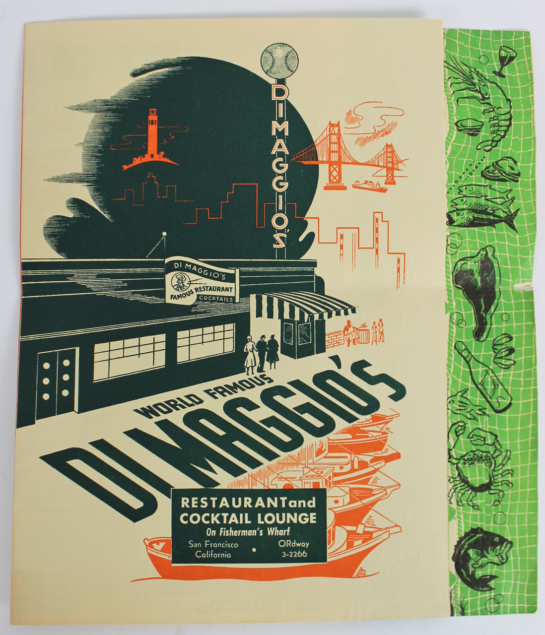Joe DiMaggio Signed DiMaggio's Restaurant & Cocktail Lounge Menu Inscribed "With Best Wishes" (Beckett LOA) at PristineAuction.com Joe DiMaggio Signed DiMaggio's Restaurant & Cocktail Lounge Menu Inscribed "With Best Wishes" (Beckett LOA) at PristineAuction.com