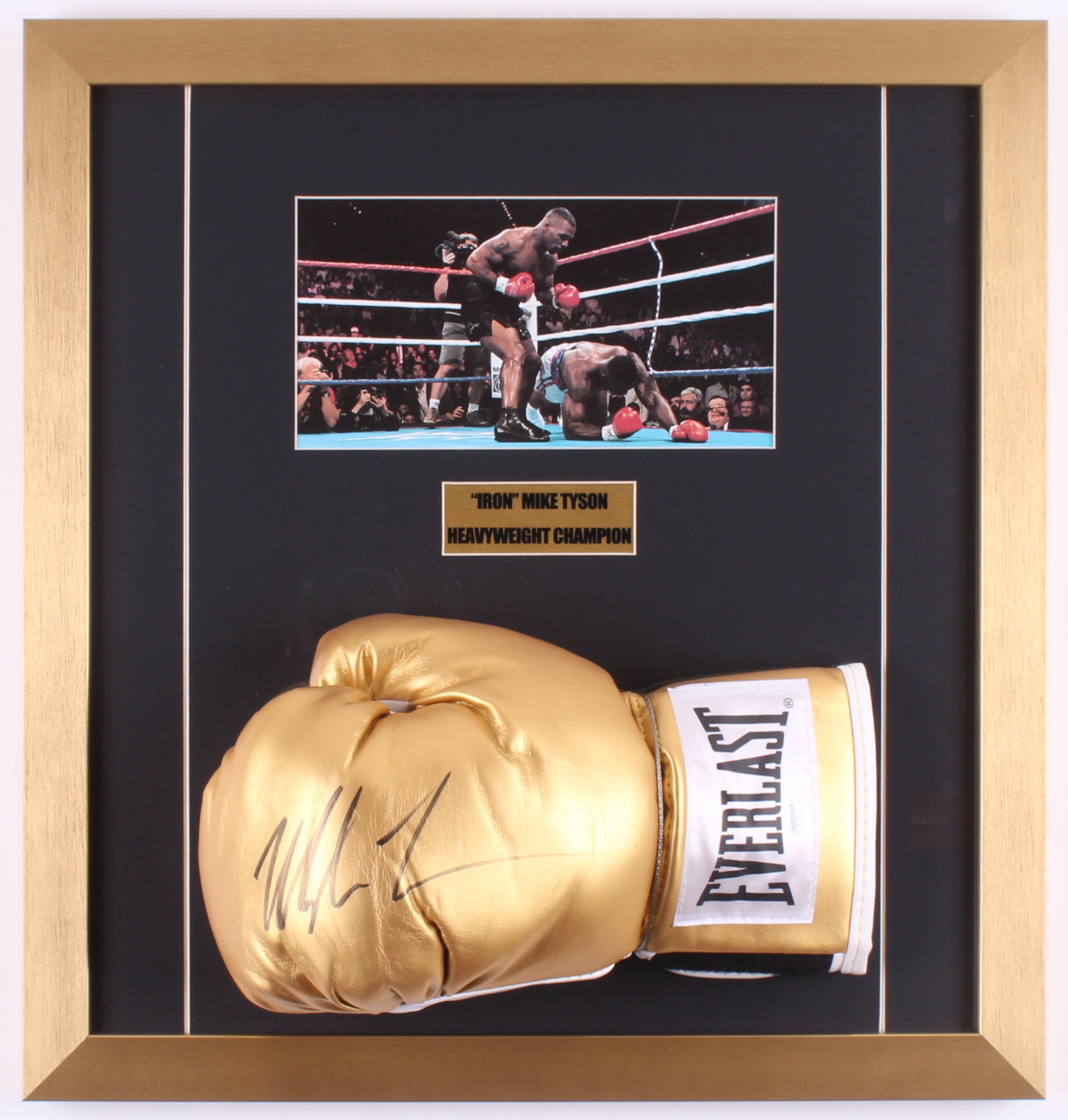Mike Tyson Signed 18x19 Custom Framed Boxing Glove Display (JSA COA) at PristineAuction.com Mike Tyson Signed 18x19 Custom Framed Boxing Glove Display (JSA COA) at PristineAuction.com