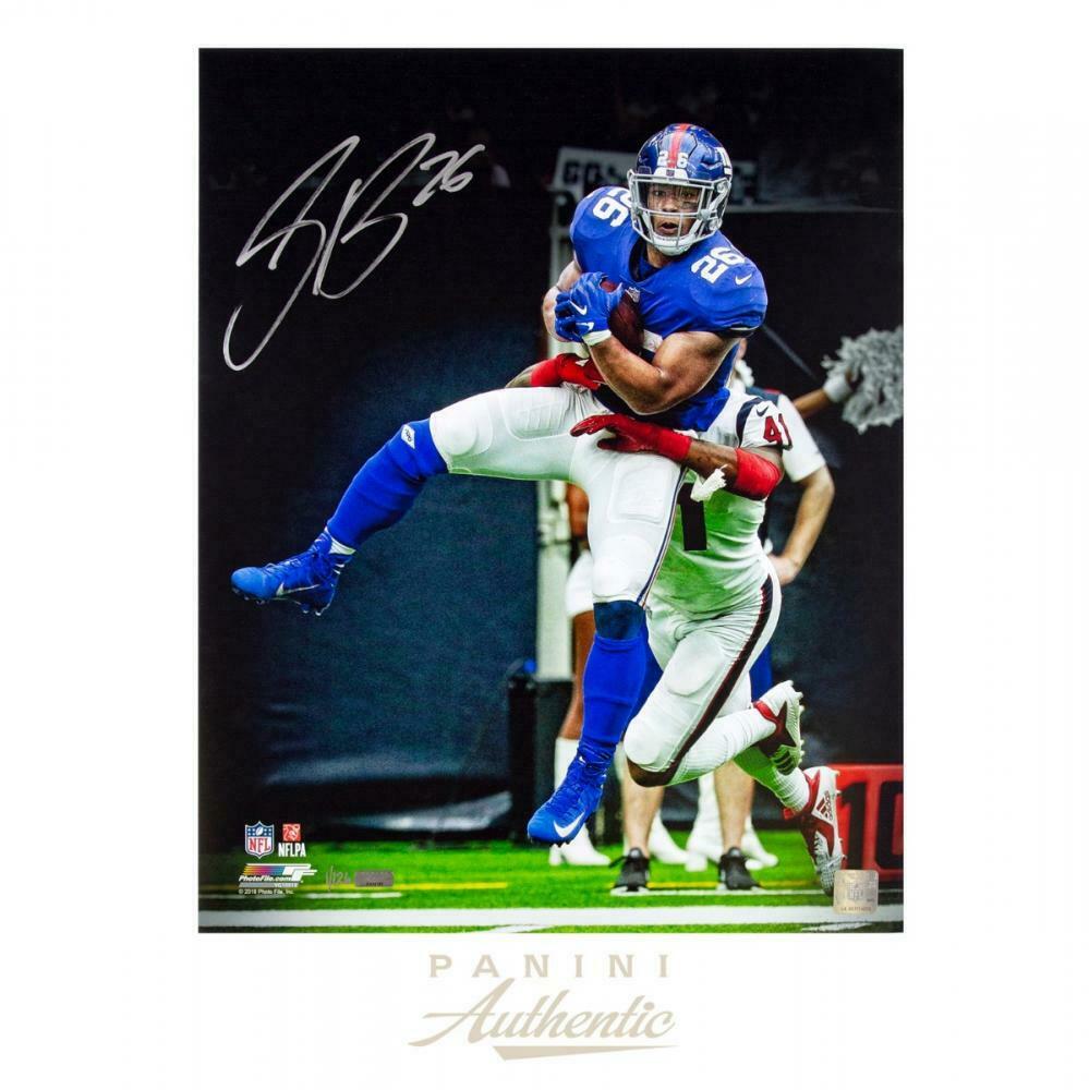 Saquon Barkley Signed New York Giants 16x20 Limited Edition Photo (Panini COA) at PristineAuction.com Saquon Barkley Signed New York Giants 16x20 Limited Edition Photo (Panini COA) at PristineAuction.com