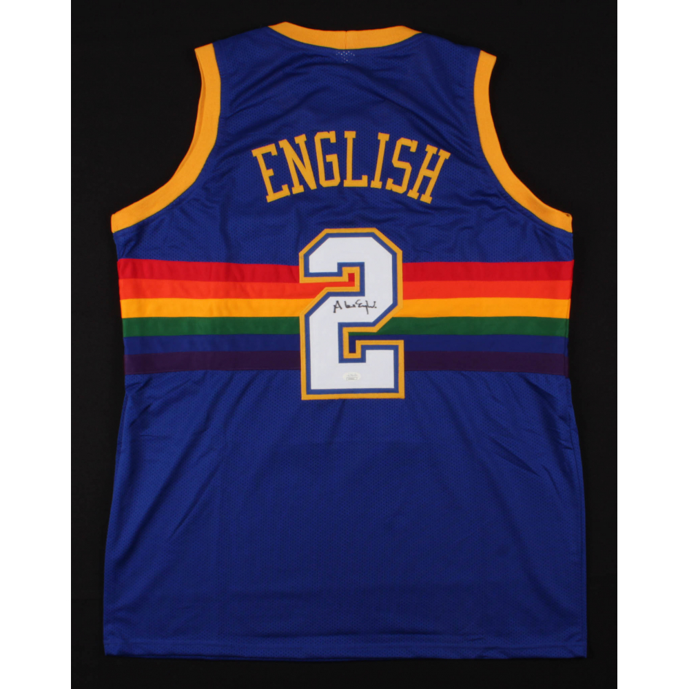 Alex English Signed Denver Nuggets "Alex" Jersey (JSA COA) Pristine