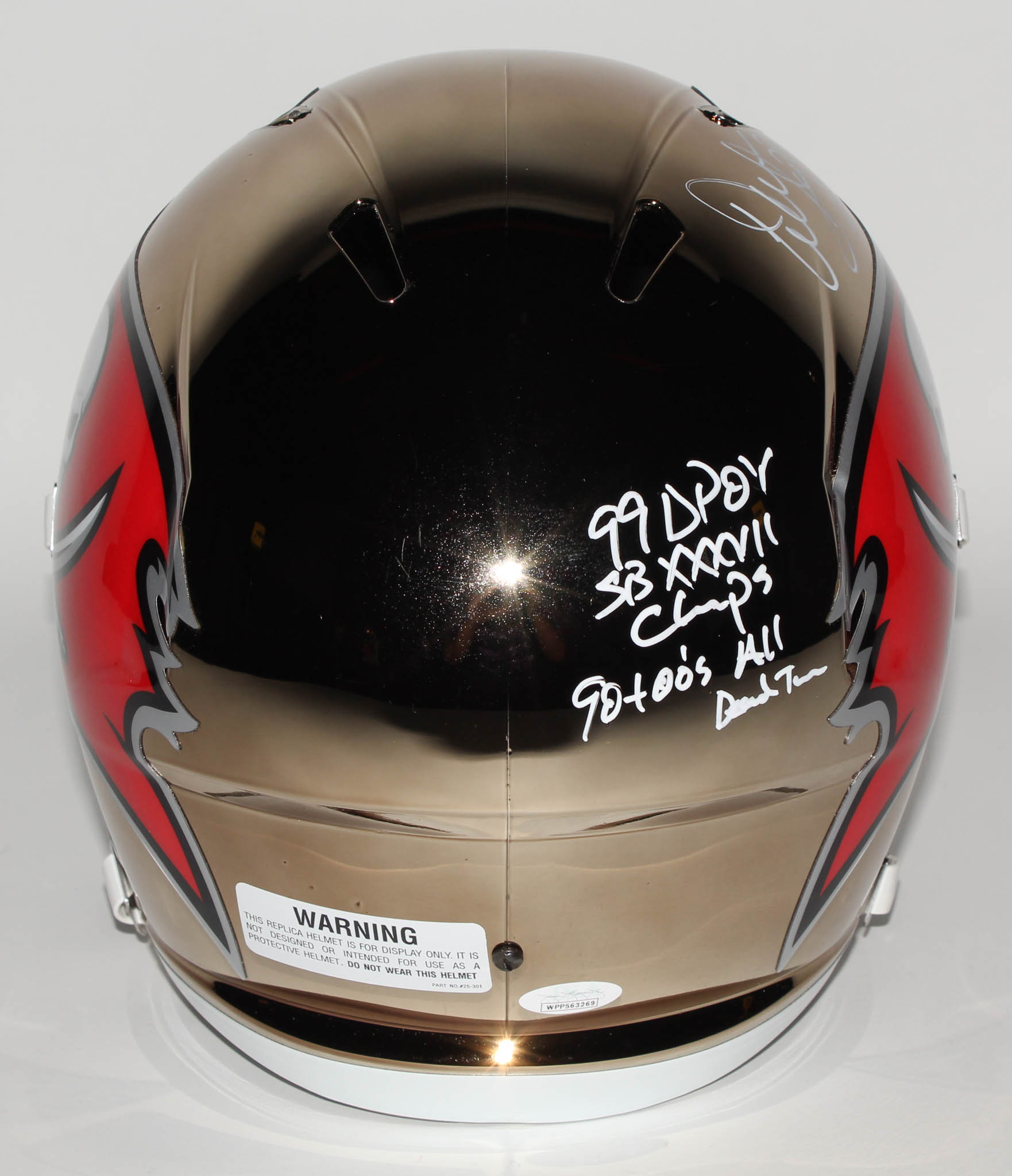 Warren Sapp Signed Buccaneers Full-Size Chrome Speed Helmet with Multiple Inscriptions (JSA COA) at PristineAuction.com Warren Sapp Signed Buccaneers Full-Size Chrome Speed Helmet with Multiple Inscriptions (JSA COA) at PristineAuction.com