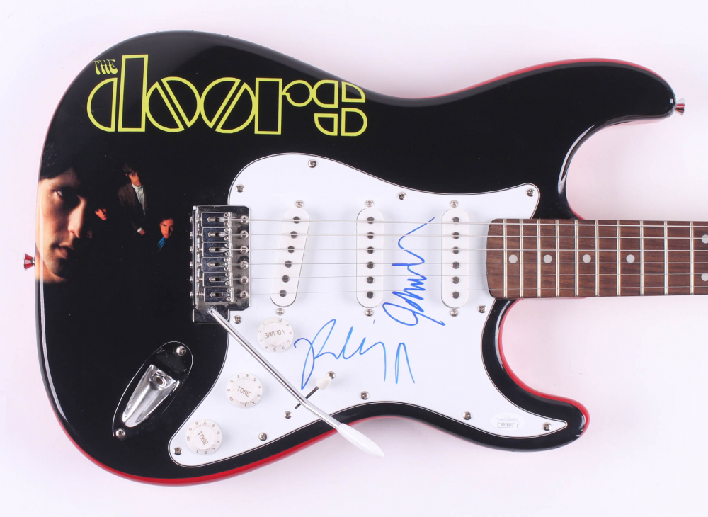 Robby Krieger & John Densmore Signed "The Doors" Fender 39" Electric Guitar (JSA Hologram