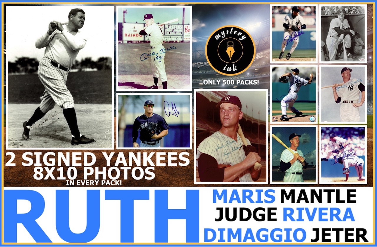 Mystery Ink New York Yankees 8x10s Mystery Box Edition! (2) Two Yankees Signed 8x10 Photos In Every Pack! at PristineAuction.com Mystery Ink New York Yankees 8x10s Mystery Box Edition! (2) Two Yankees Signed 8x10 Photos In Every Pack! at PristineAuction.com