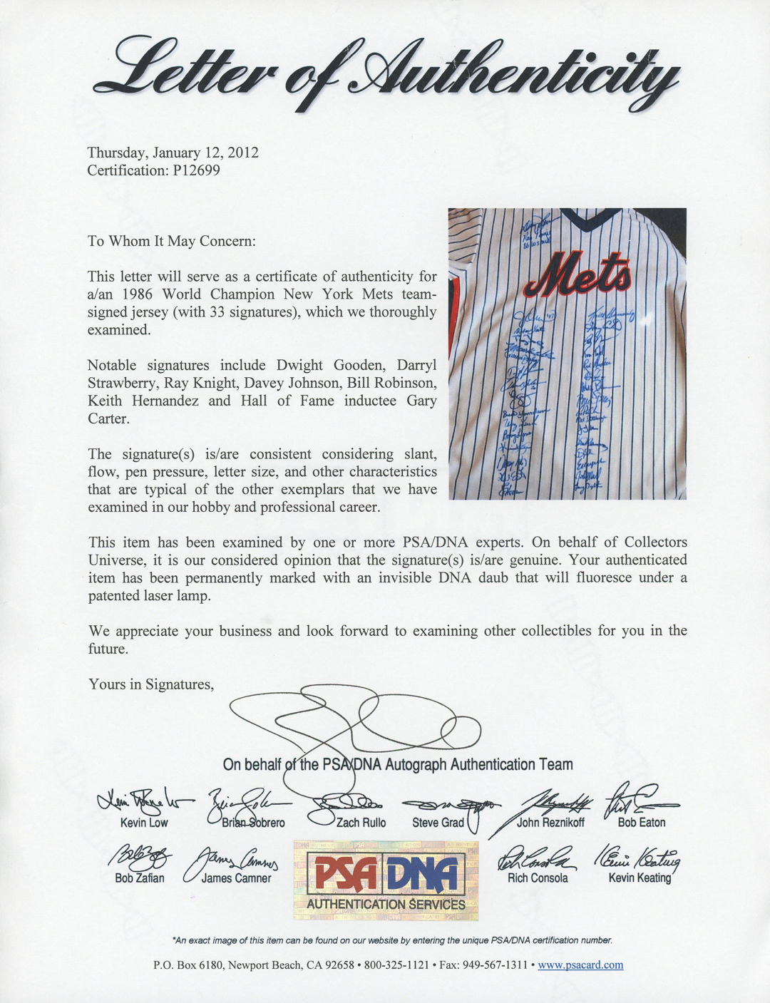 34x42.5 Custom Framed Jersey Display Team-Signed by (33) with Davey Johnson, Gary Carter, Ray Knight, Darryl Strawberry, Bill Robinson (PSA LOA) at PristineAuction.com 34x42.5 Custom Framed Jersey Display Team-Signed by (33) with Davey Johnson, Gary Carter, Ray Knight, Darryl Strawberry, Bill Robinson (PSA LOA) at PristineAuction.com