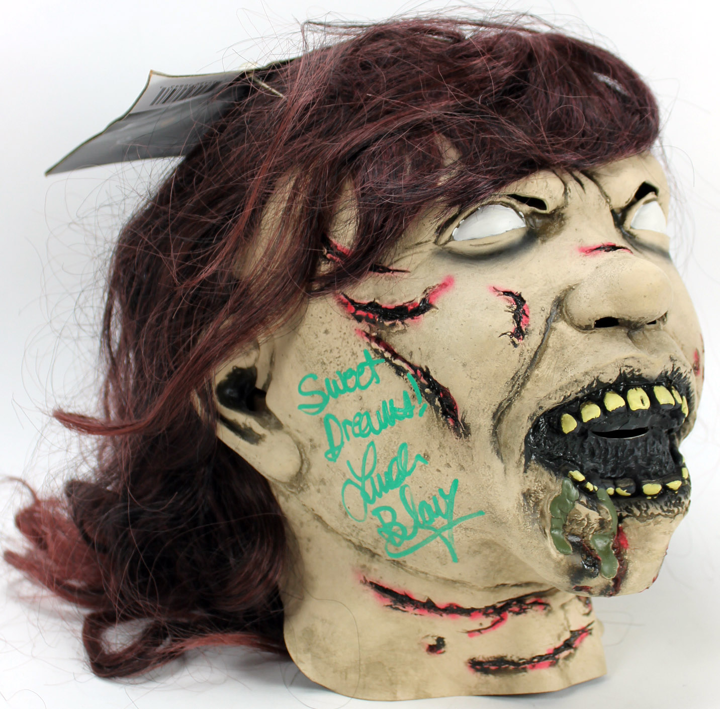 Linda Blair Signed "The Exorcist" Regan MacNeil Mask Inscribed "Sweet Dreams" (PSA COA) at PristineAuction.com Linda Blair Signed "The Exorcist" Regan MacNeil Mask Inscribed "Sweet Dreams" (PSA COA) at PristineAuction.com