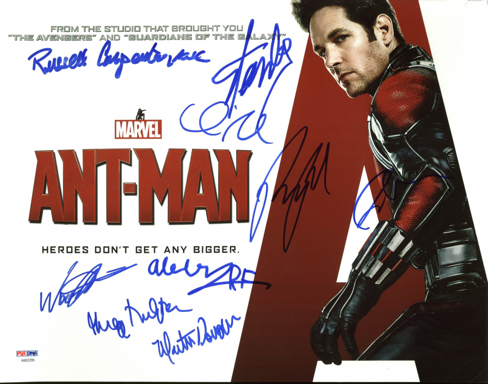 "AntMan" 11x14 Photo CastSigned by (9) with Paul Rudd, Russell Carpenter, Wood Harris, Martin