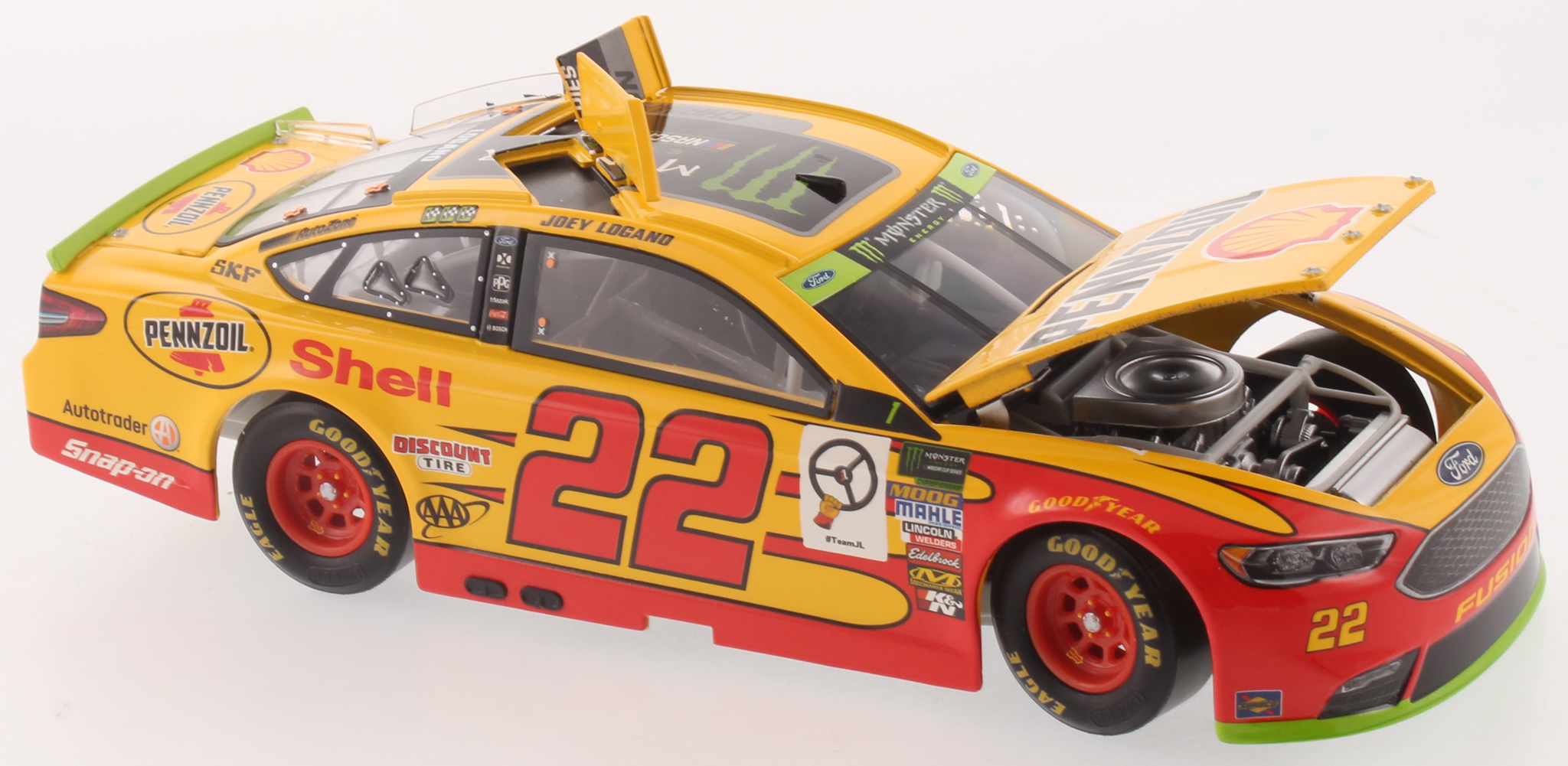 Joey Logano LE 2018 Championship Car #22 Shell-Pennzoil 2018 Fusion 1:24 Die Cast Car at PristineAuction.com Joey Logano LE 2018 Championship Car #22 Shell-Pennzoil 2018 Fusion 1:24 Die Cast Car at PristineAuction.com