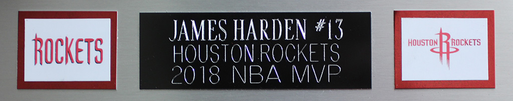 James Harden Signed 35x43 Custom Framed Jersey Display (Fanatics Hologram) at PristineAuction.com James Harden Signed 35x43 Custom Framed Jersey Display (Fanatics Hologram) at PristineAuction.com