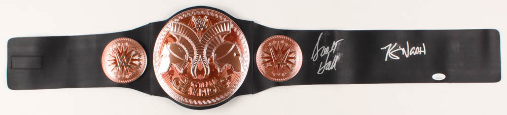 Kevin Nash & Scott Hall Signed WWE Tag Team Championship Belt (JSA Hologram) at PristineAuction.com Kevin Nash & Scott Hall Signed WWE Tag Team Championship Belt (JSA Hologram) at PristineAuction.com