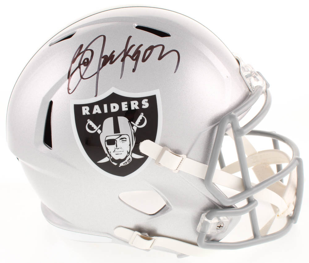 Bo Jackson Signed Raiders Full-Size Speed Helmet (Beckett COA) at PristineAuction.com Bo Jackson Signed Raiders Full-Size Speed Helmet (Beckett COA) at PristineAuction.com