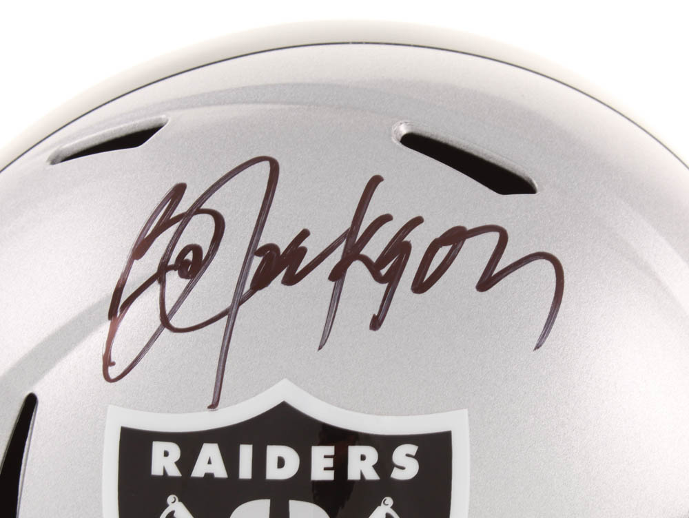Bo Jackson Signed Raiders Full-Size Speed Helmet (Beckett COA) at PristineAuction.com Bo Jackson Signed Raiders Full-Size Speed Helmet (Beckett COA) at PristineAuction.com