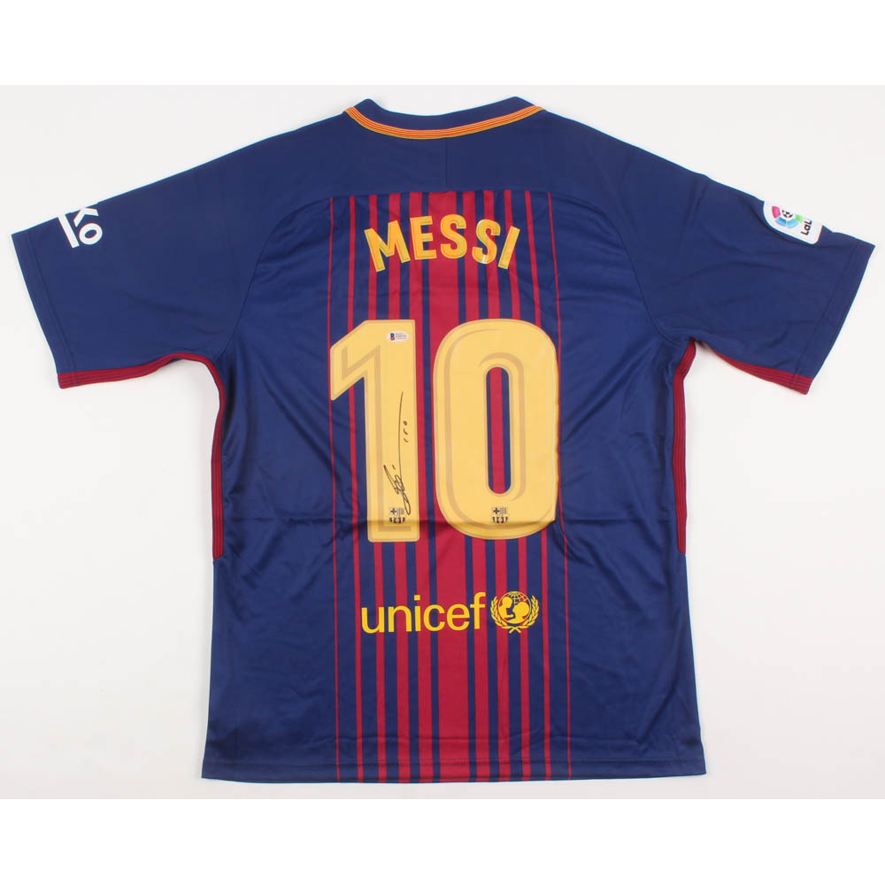 Lionel Messi Signed FC Barcelona Jersey Inscribed "Leo" (Beckett COA