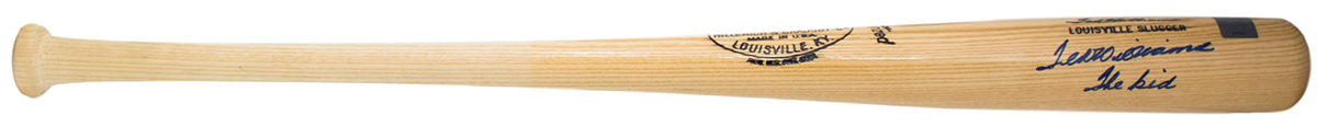 Ted Williams Signed Louisville Slugger Powerized Baseball Bat Inscribed "The Kid" (Beckett LOA) at PristineAuction.com Ted Williams Signed Louisville Slugger Powerized Baseball Bat Inscribed "The Kid" (Beckett LOA) at PristineAuction.com