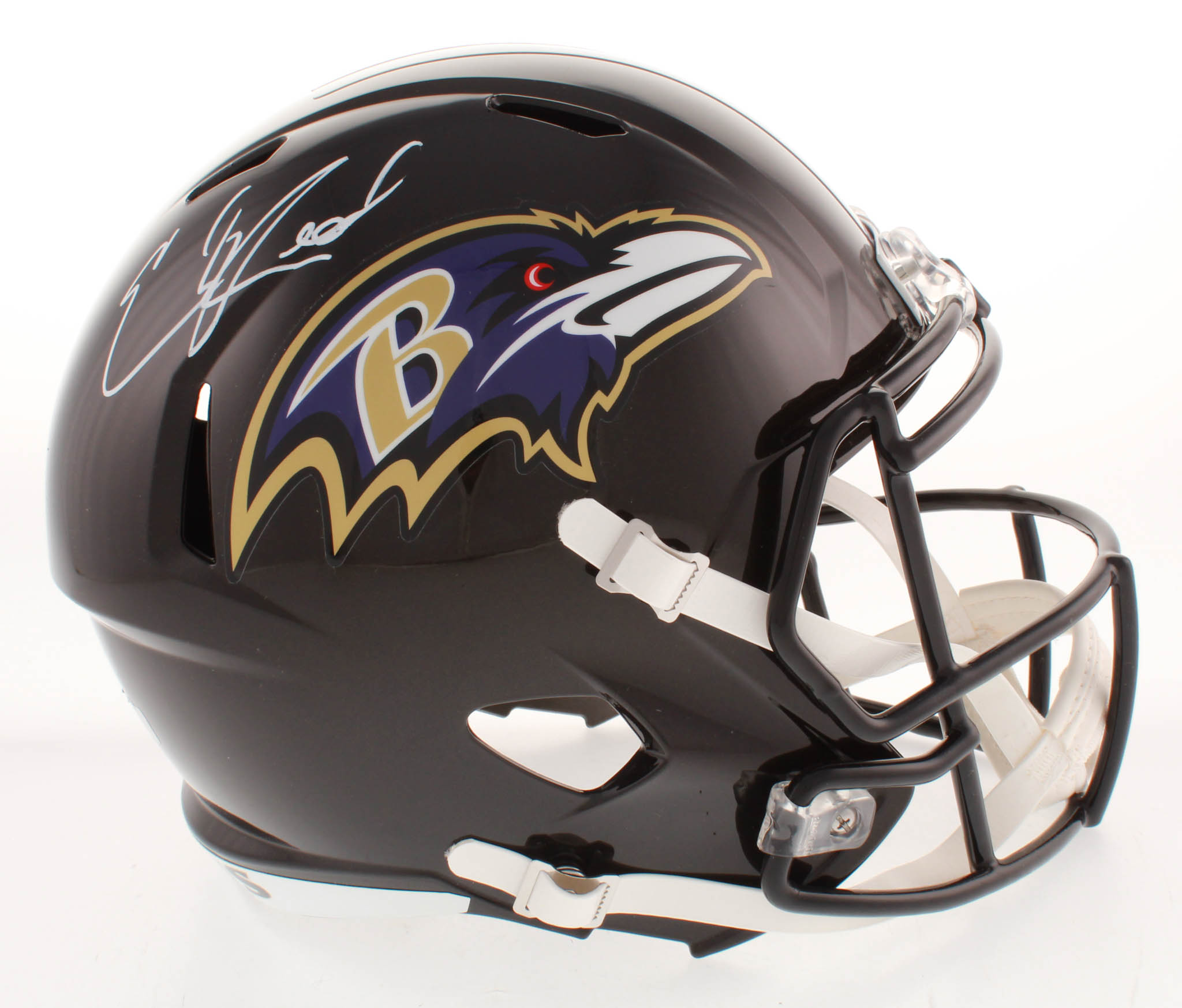 Ed Reed Signed Baltimore Ravens Full-Size Speed Helmet (Radtke Hologram ...