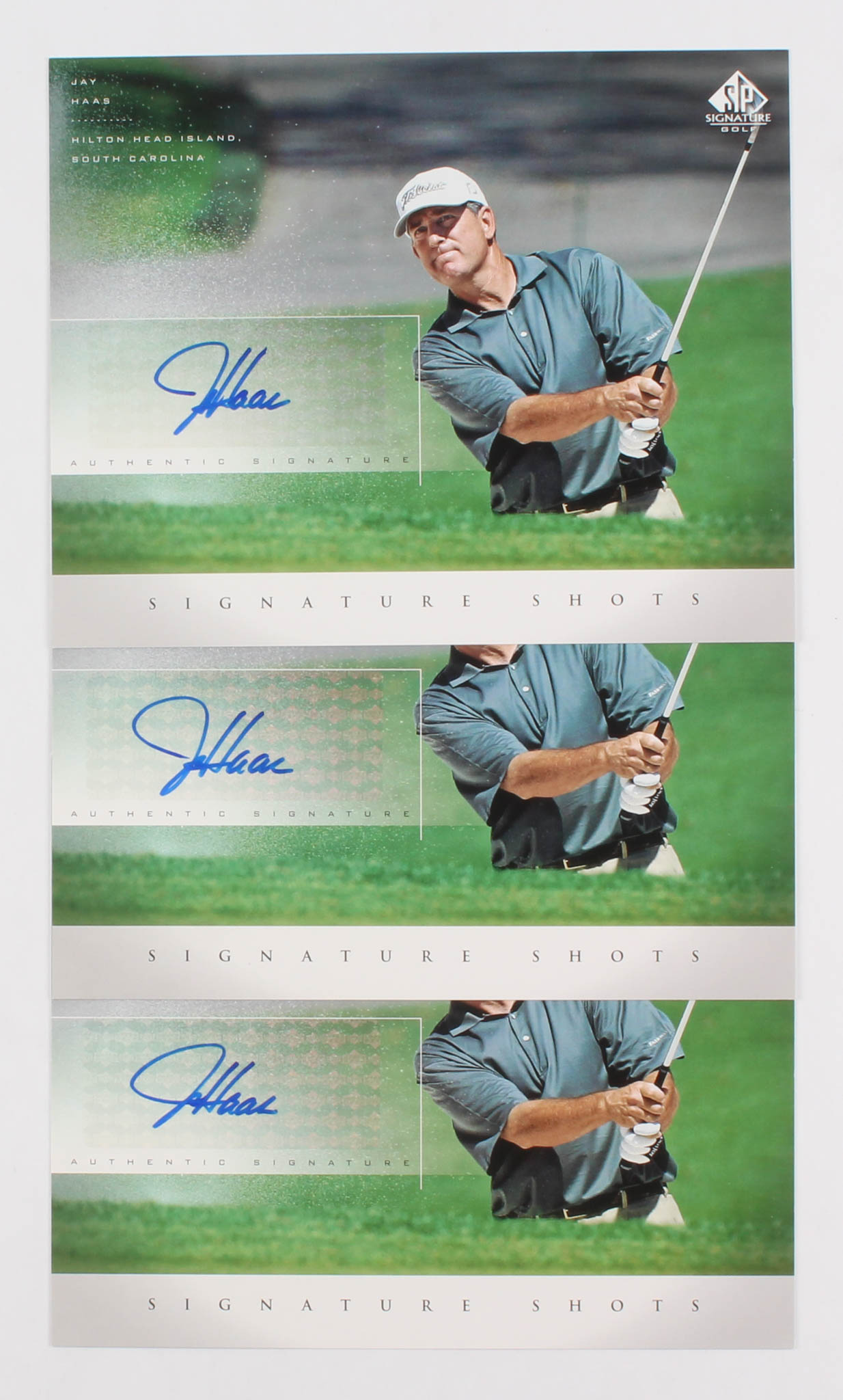 Lot of (15) 2004 SP Signature Shots 8 x 10 Golf Cards with #SM Shaun Micheel, #JH Jay Haas, #CR Ben Crane & #SF Steve Flesch at PristineAuction.com Lot of (15) 2004 SP Signature Shots 8 x 10 Golf Cards with #SM Shaun Micheel, #JH Jay Haas, #CR Ben Crane & #SF Steve Flesch at PristineAuction.com