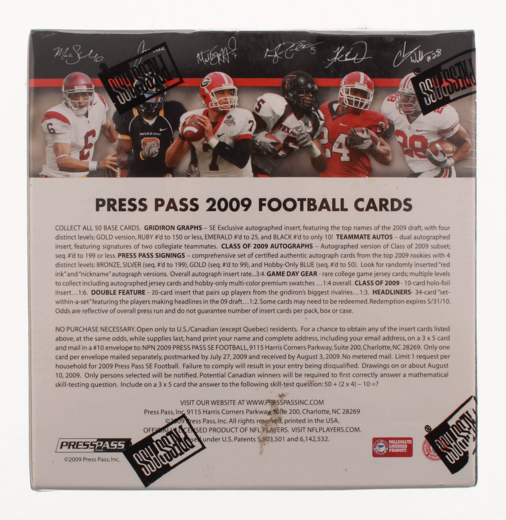 2009 Press Pass Signature Edition Football Hobby Box at PristineAuction.com 2009 Press Pass Signature Edition Football Hobby Box at PristineAuction.com