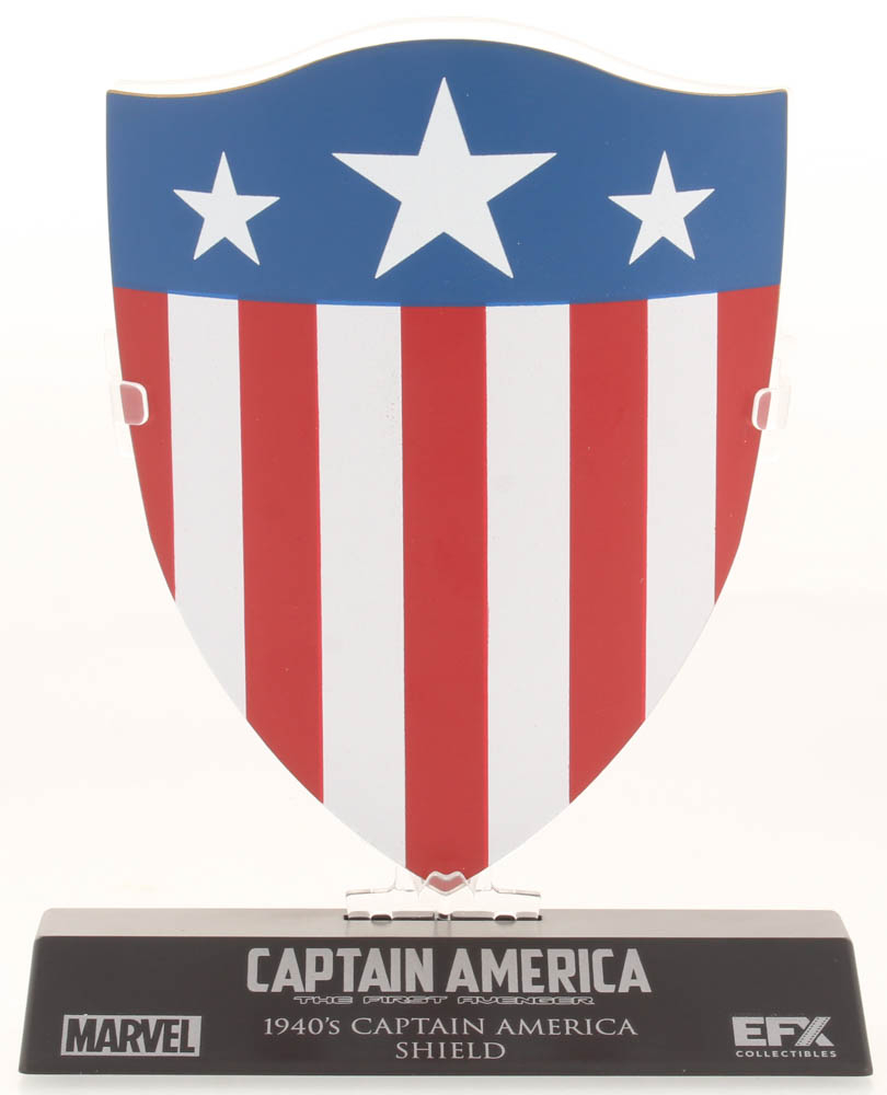 Captain America: The First Avenger High Quality Metal Movie Prop 1:6 Replica Shield at PristineAuction.com Captain America: The First Avenger High Quality Metal Movie Prop 1:6 Replica Shield at PristineAuction.com
