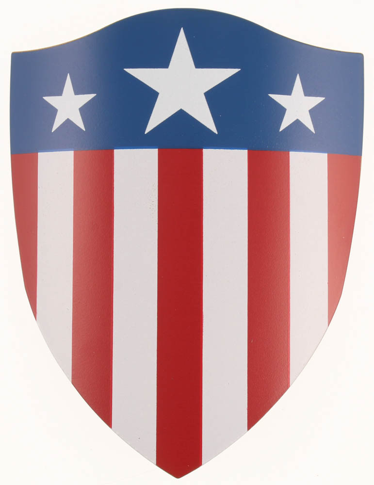 Captain America: The First Avenger High Quality Metal Movie Prop 1:6 Replica Shield at PristineAuction.com Captain America: The First Avenger High Quality Metal Movie Prop 1:6 Replica Shield at PristineAuction.com