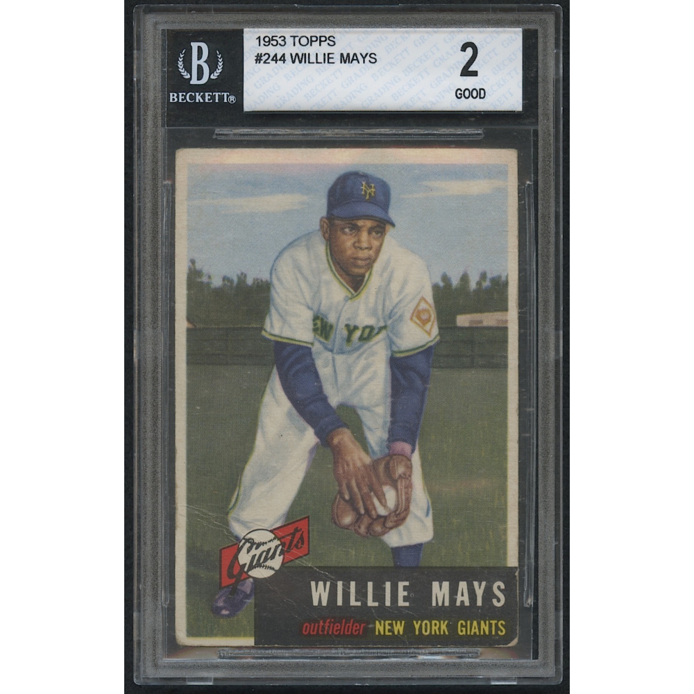 1953 Topps Willie Mays Bronze Metal Replica Card – #244 New York Giants 1.75x1.25