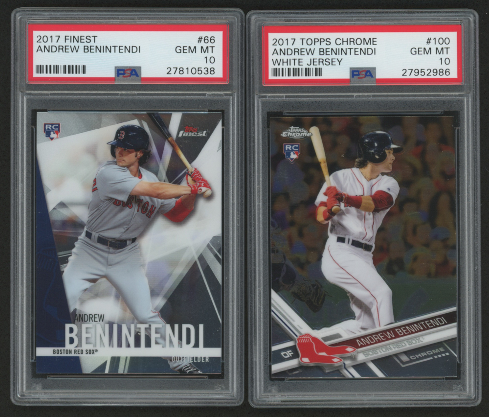 2017 Topps Finest #66 Andrew Benintendi Boston Red Sox RC Rookie Baseball Card