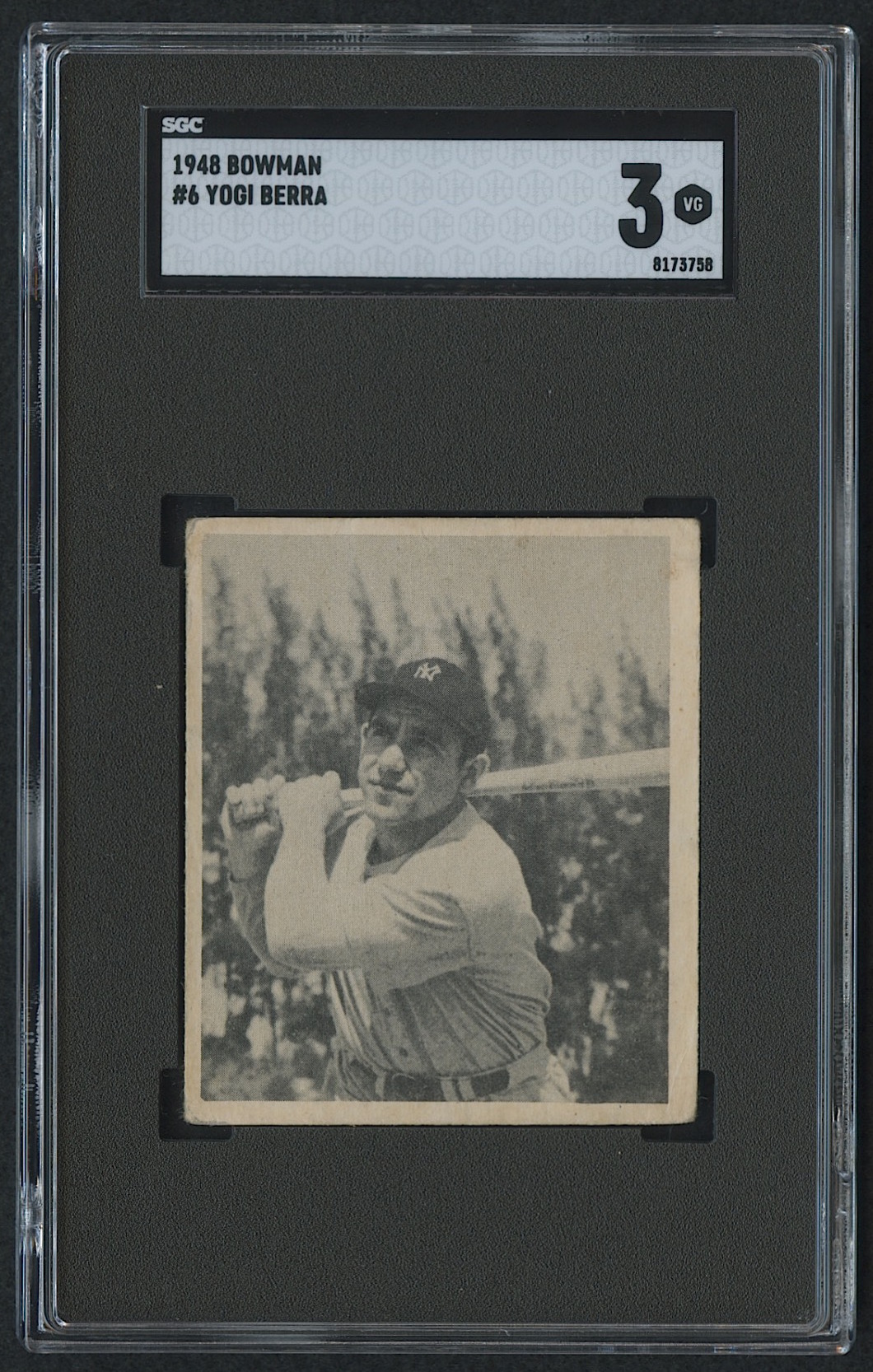 1948 Bowman #6 Yogi Berra RC (SGC 3) at PristineAuction.com 1948 Bowman #6 Yogi Berra RC (SGC 3) at PristineAuction.com