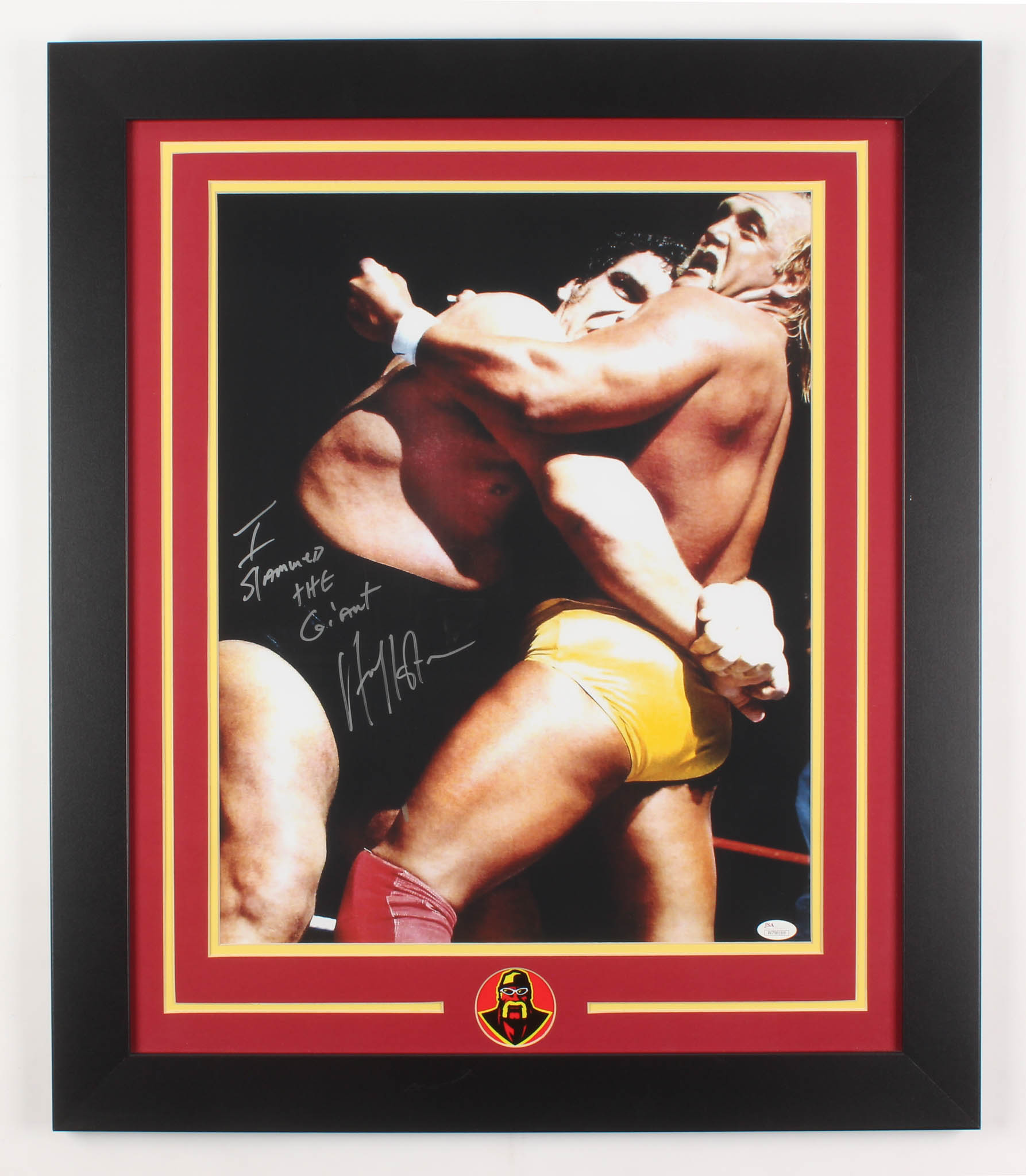 Hulk Hogan Signed WWE 22x26 Custom Framed Photo Display (JSA COA) at PristineAuction.com Hulk Hogan Signed WWE 22x26 Custom Framed Photo Display (JSA COA) at PristineAuction.com