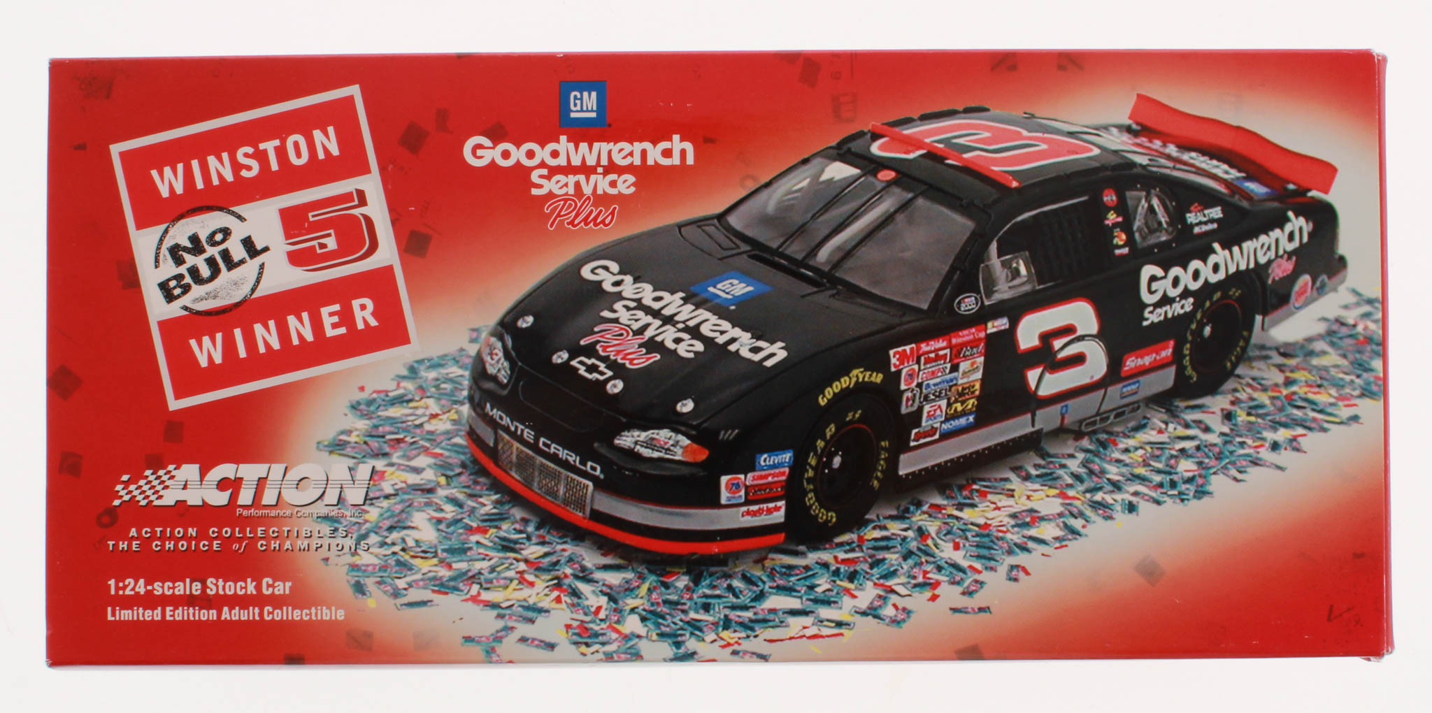 Dale Earnhardt #3 Goodwrench Service Plus No Bull / 76th Win 2000 Monte Carlo 1:24 Scale Die Cast Car at PristineAuction.com Dale Earnhardt #3 Goodwrench Service Plus No Bull / 76th Win 2000 Monte Carlo 1:24 Scale Die Cast Car at PristineAuction.com