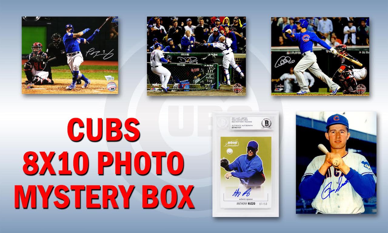 Chicago Cubs Signed Mystery Box 8x10 Photo - 2016 World Champions Edition – Series 7 (Limited to 108) (Pristine Exclusive Edition) at PristineAuction.com Chicago Cubs Signed Mystery Box 8x10 Photo - 2016 World Champions Edition – Series 7 (Limited to 108) (Pristine Exclusive Edition) at PristineAuction.com