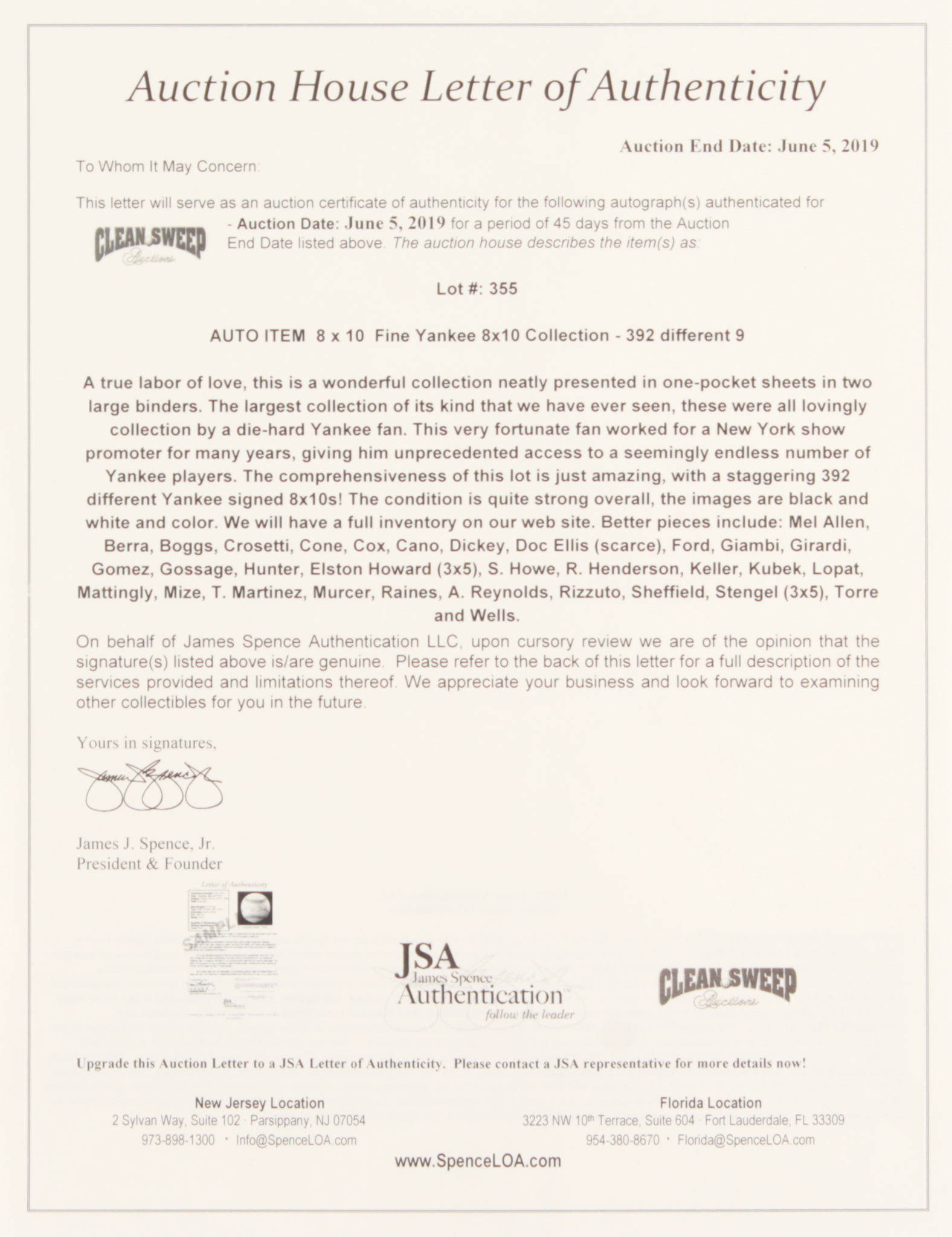 Lot of (392) Signed New York Yankees Baseball Flats with Lefty Gomez, Doc Ellis, Phil Rizzuto, Wade Boggs, Gary Sheffield, Goose Gossage, Johnny Mize, Don Mattingly, Yogi Berra, Whitey Ford (JSA ALOA) at PristineAuction.com Lot of (392) Signed New York Yankees Baseball Flats with Lefty Gomez, Doc Ellis, Phil Rizzuto, Wade Boggs, Gary Sheffield, Goose Gossage, Johnny Mize, Don Mattingly, Yogi Berra, Whitey Ford (JSA ALOA) at PristineAuction.com