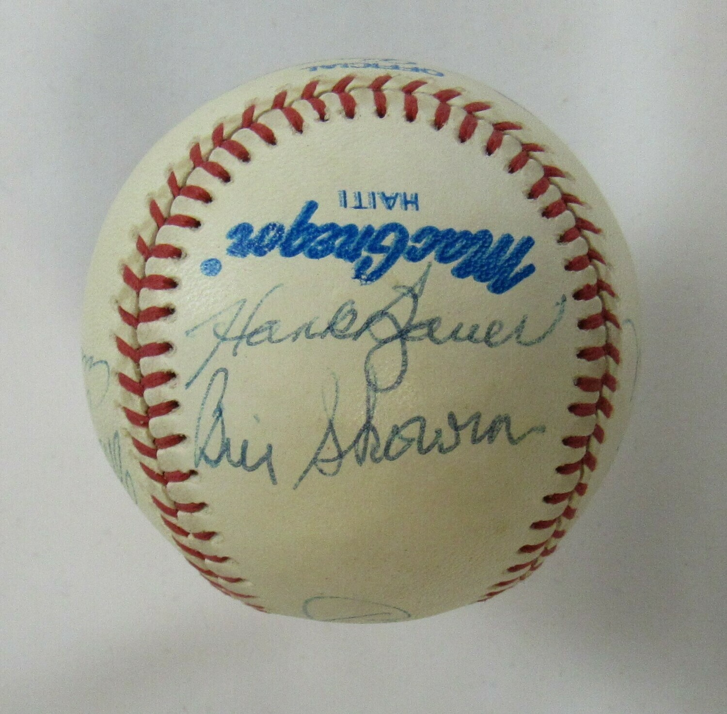 OPL Baseball Signed By (7) with Mickey Mantle, Enos Slaughter, Whitey Ford (JSA LOA) at PristineAuction.com OPL Baseball Signed By (7) with Mickey Mantle, Enos Slaughter, Whitey Ford (JSA LOA) at PristineAuction.com