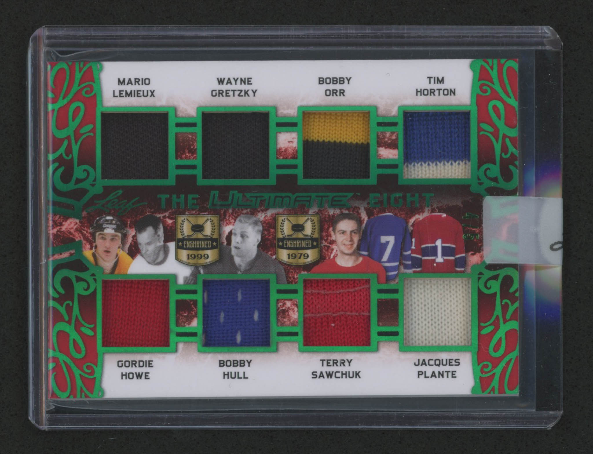 2018-19 Leaf Ultimate The Ultimate 8 Relics Bronze Spectrum #TU812 Mario Lemieux / Gordie Howe / Wayne Gretzky / Bobby Hull / Bobby Orr / Terry Sawchuk / Tim Horton / Jacques Plante at PristineAuction.com 2018-19 Leaf Ultimate The Ultimate 8 Relics Bronze Spectrum #TU812 Mario Lemieux / Gordie Howe / Wayne Gretzky / Bobby Hull / Bobby Orr / Terry Sawchuk / Tim Horton / Jacques Plante at PristineAuction.com