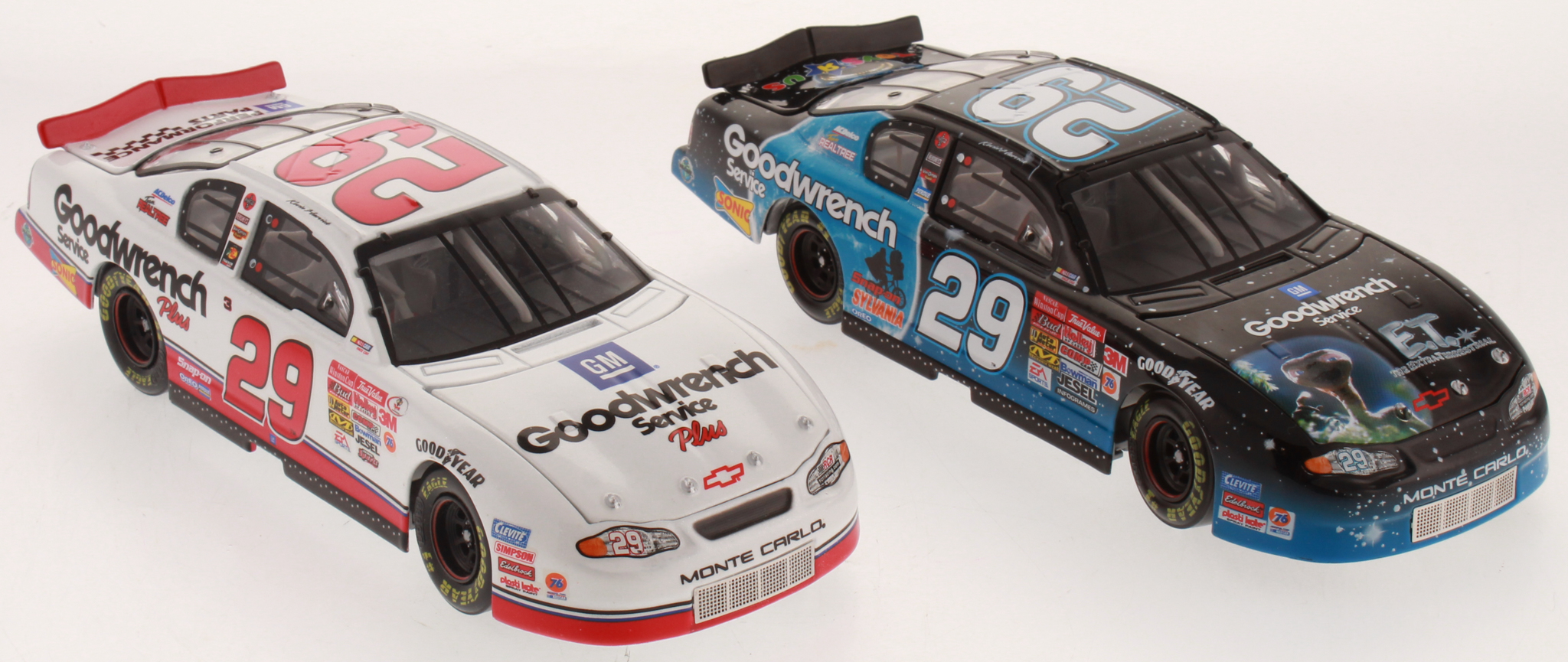 Lot of (2) Kevin Harvick LE 1:24 Scale Die-Cast Cars with #29 GM Goodwrench Service / E.T. 2002 Monte Carlo & #29 GM Goodwrench Service Plus 2001 Monte Carlo at PristineAuction.com Lot of (2) Kevin Harvick LE 1:24 Scale Die-Cast Cars with #29 GM Goodwrench Service / E.T. 2002 Monte Carlo & #29 GM Goodwrench Service Plus 2001 Monte Carlo at PristineAuction.com