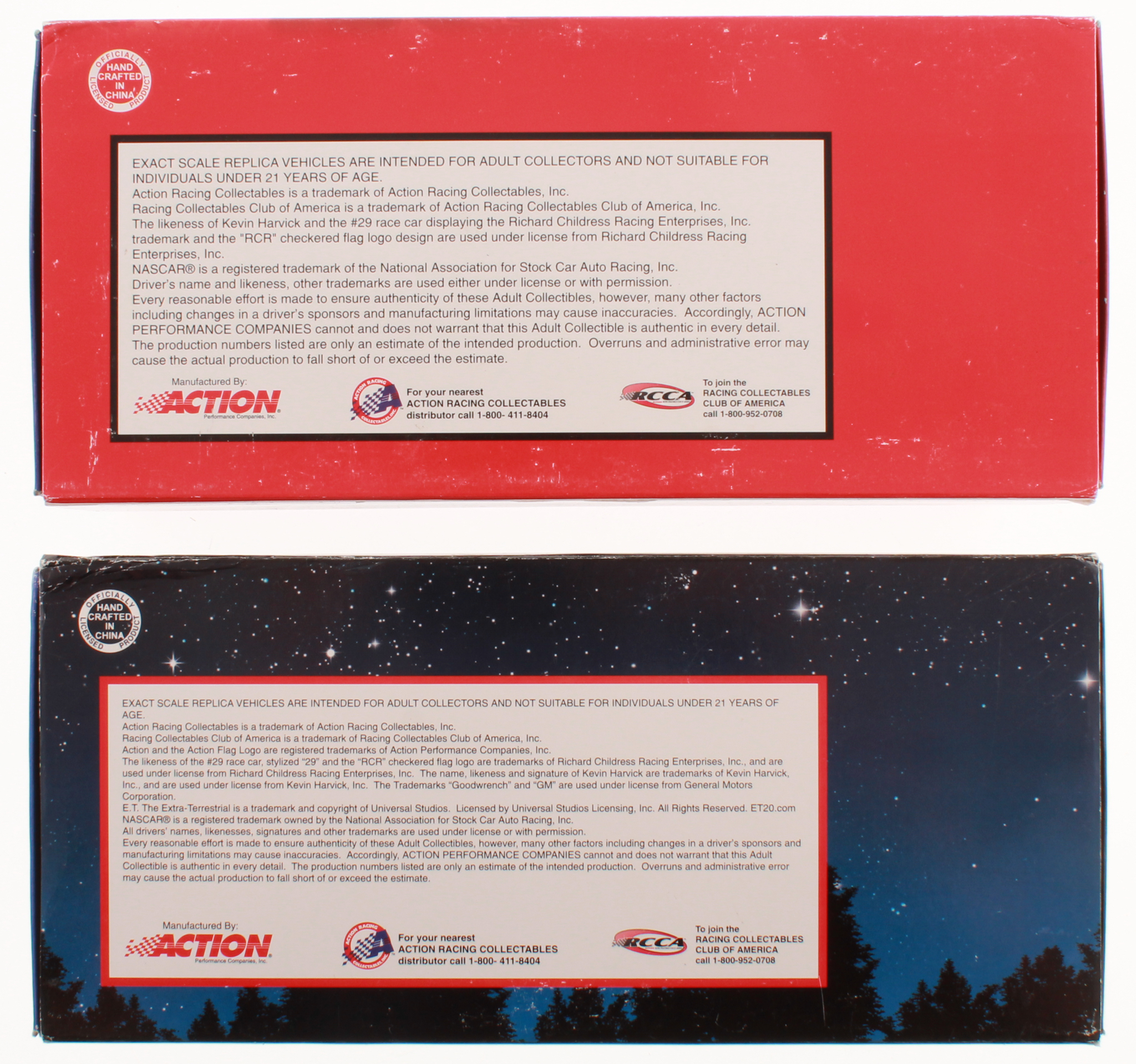 Lot of (2) Kevin Harvick LE 1:24 Scale Die-Cast Cars with #29 GM Goodwrench Service / E.T. 2002 Monte Carlo & #29 GM Goodwrench Service Plus 2001 Monte Carlo at PristineAuction.com Lot of (2) Kevin Harvick LE 1:24 Scale Die-Cast Cars with #29 GM Goodwrench Service / E.T. 2002 Monte Carlo & #29 GM Goodwrench Service Plus 2001 Monte Carlo at PristineAuction.com